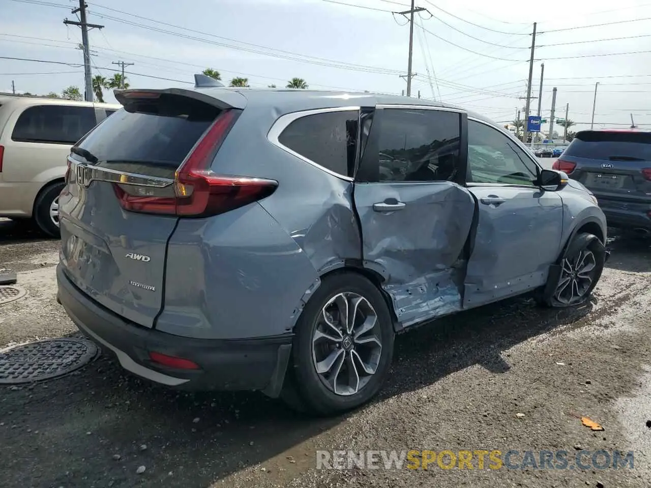 3 Photograph of a damaged car 5J6RT6H87NL030284 HONDA CRV 2022