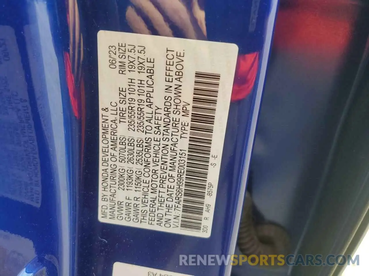 13 Фотография поврежденного автомобиля 7FARS6H99RE003151 HONDA CRV 2024