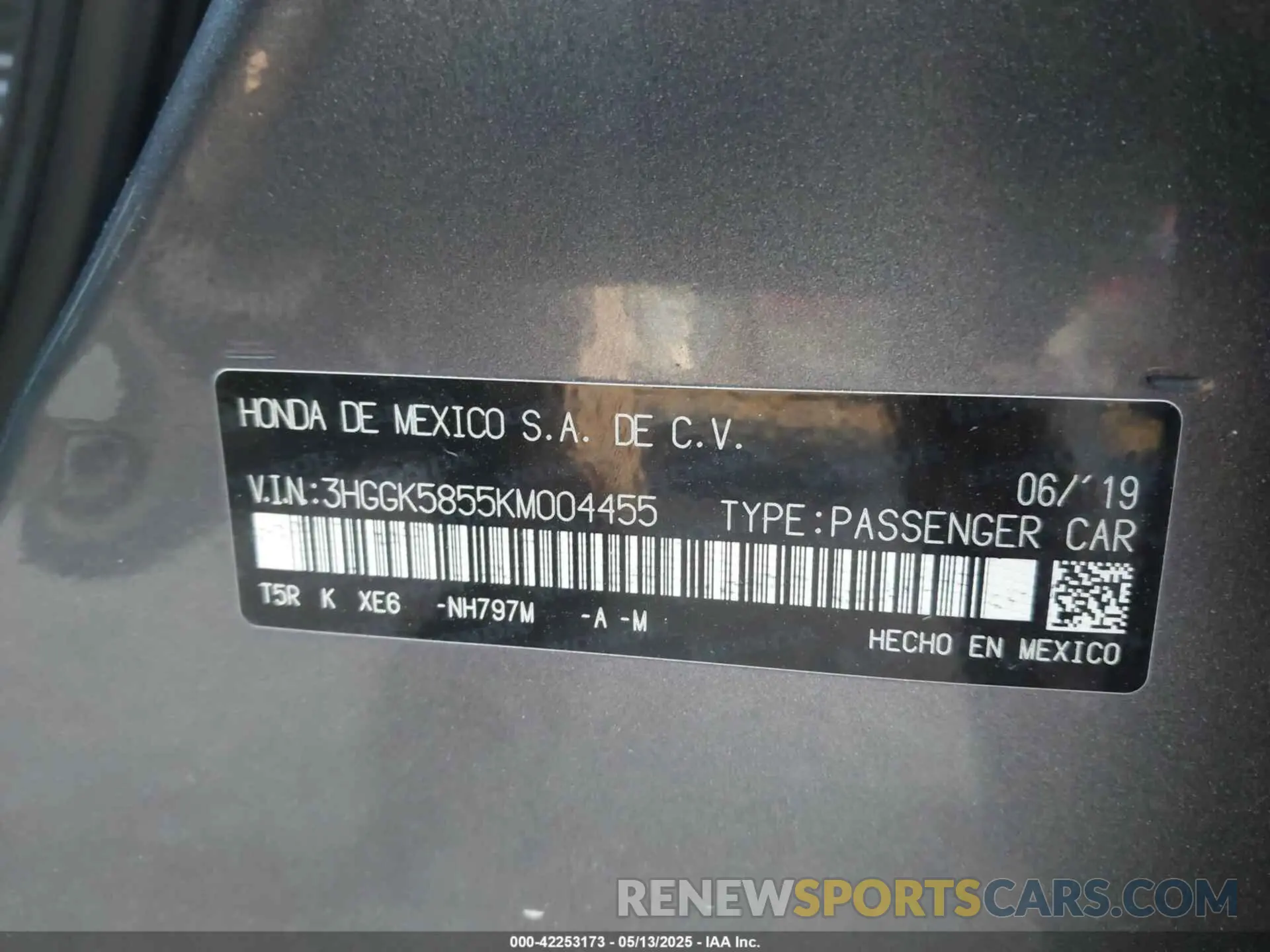 9 Photograph of a damaged car 3HGGK5855KM004455 HONDA FIT 2019