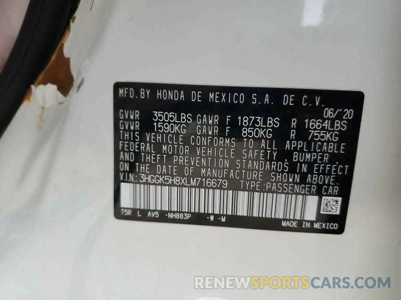 13 Photograph of a damaged car 3HGGK5H8XLM716679 HONDA FIT 2019