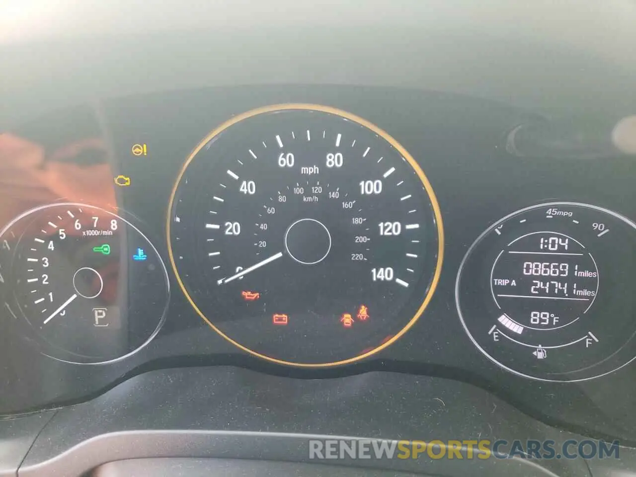 9 Photograph of a damaged car 3CZRU5H19KM702043 HONDA HR-V 2019