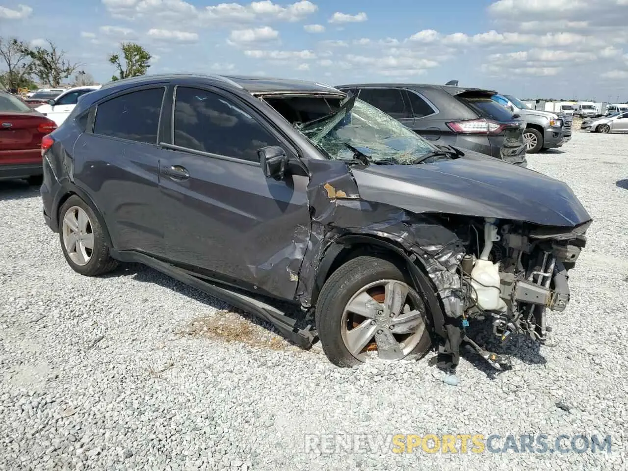 4 Фотография поврежденного автомобиля 3CZRU5H51KM715338 HONDA HR-V 2019