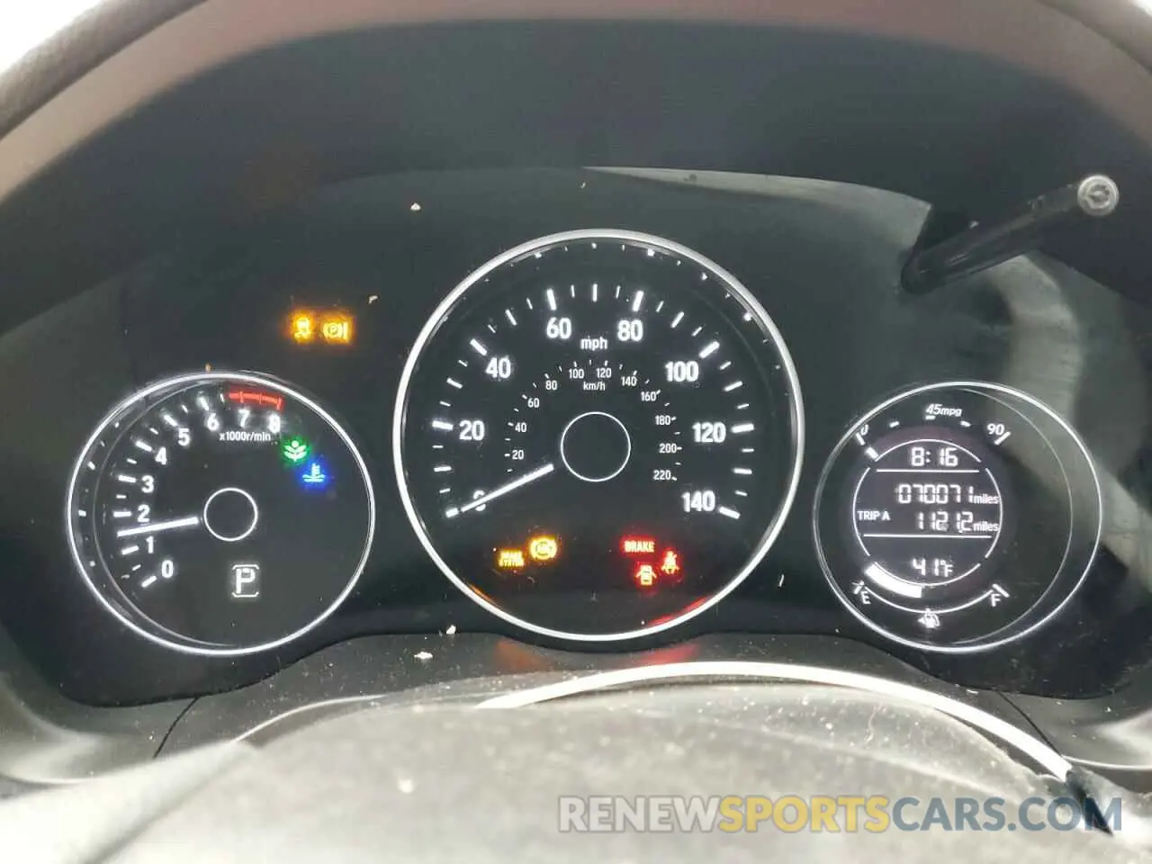 9 Photograph of a damaged car 3CZRU6H34KM705357 HONDA HR-V 2019