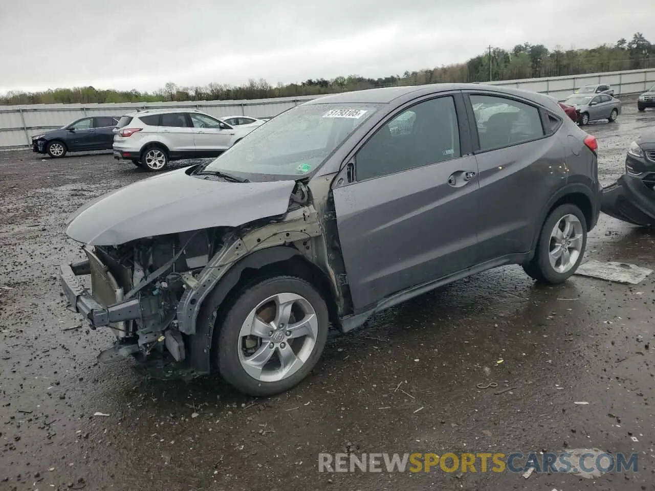 1 Photograph of a damaged car 3CZRU6H39KG727367 HONDA HR-V 2019