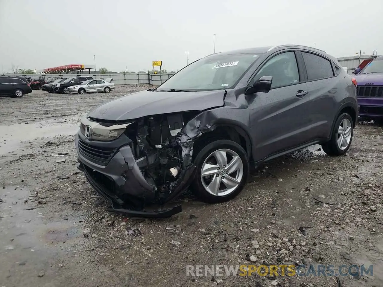 1 Photograph of a damaged car 3CZRU6H59KM743572 HONDA HR-V 2019