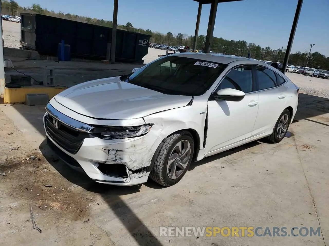 1 Photograph of a damaged car 19XZE4F12KE006778 HONDA INSIGHT 2019