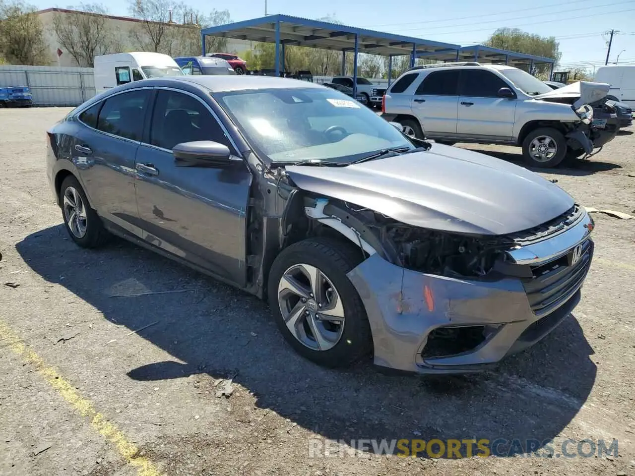 4 Фотография поврежденного автомобиля 19XZE4F52KE033983 HONDA INSIGHT 2019