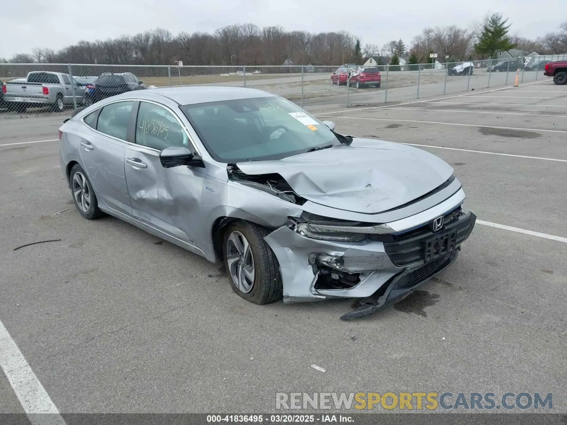 1 Photograph of a damaged car 19XZE4F54KE010155 HONDA INSIGHT 2019