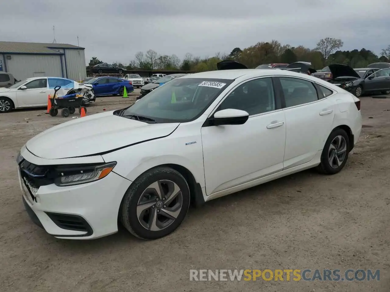 1 Photograph of a damaged car 19XZE4F56KE017334 HONDA INSIGHT 2019