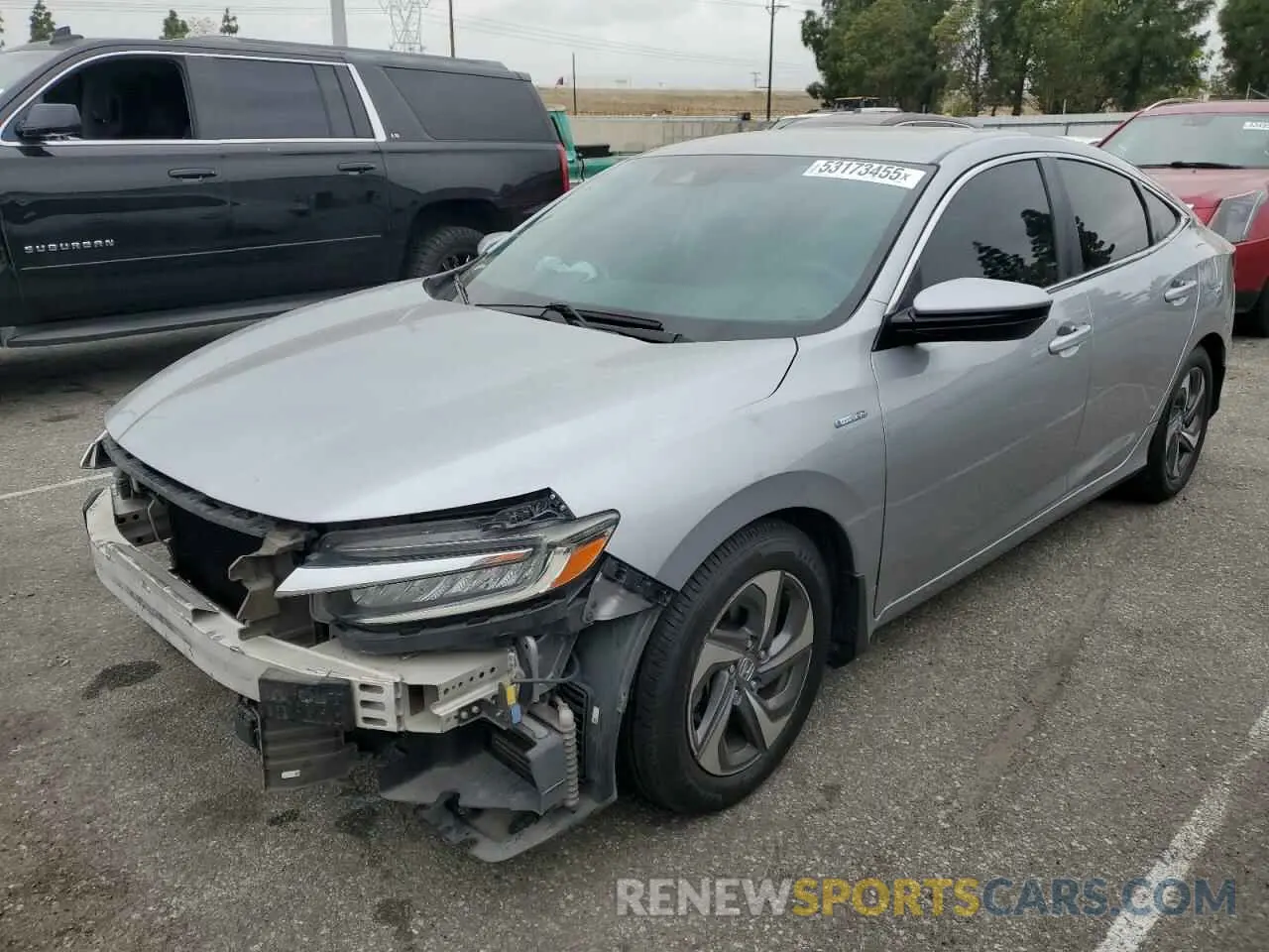 1 Photograph of a damaged car 19XZE4F56KE030293 HONDA INSIGHT 2019
