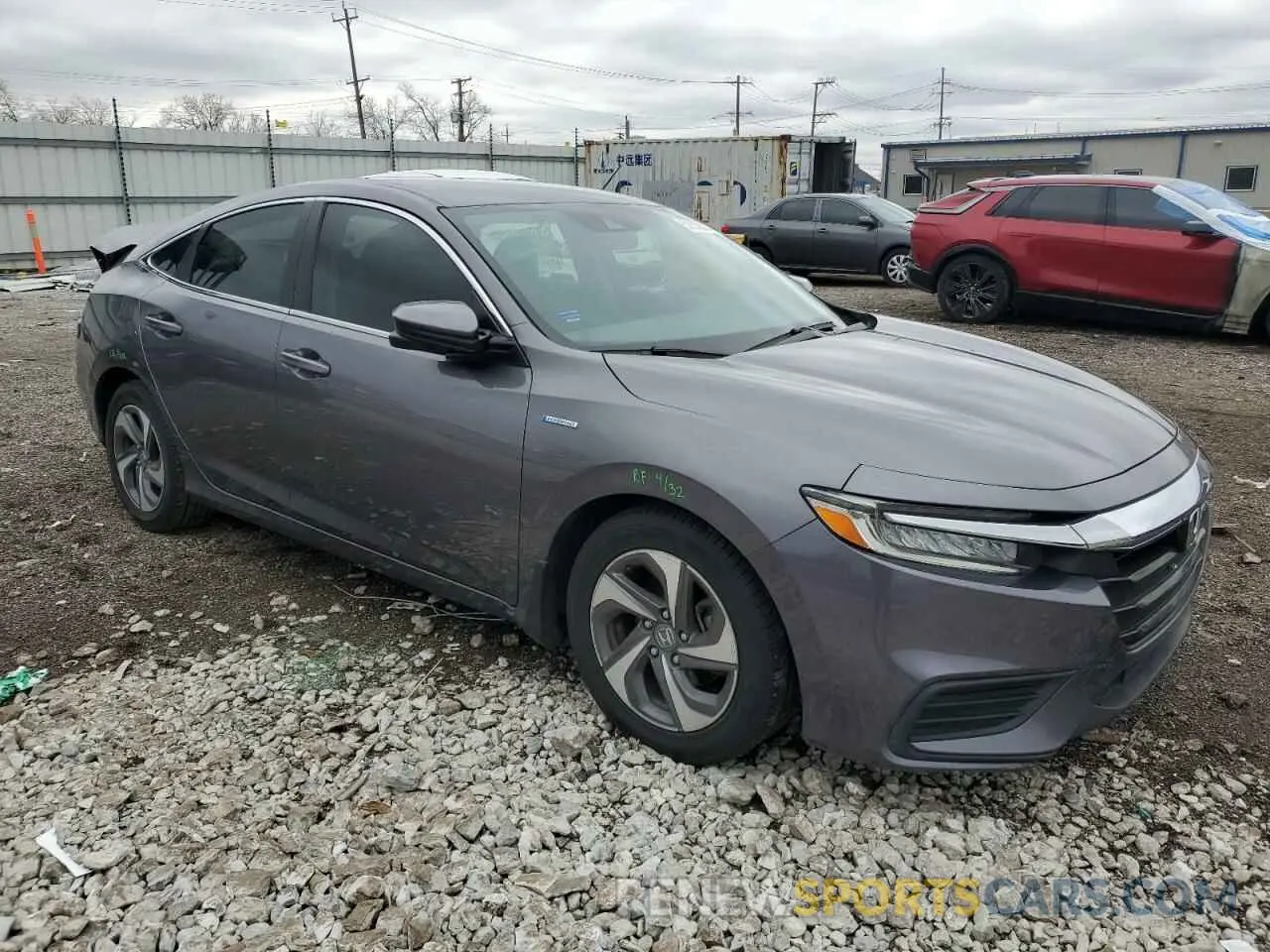 4 Фотография поврежденного автомобиля 19XZE4F58KE031476 HONDA INSIGHT 2019