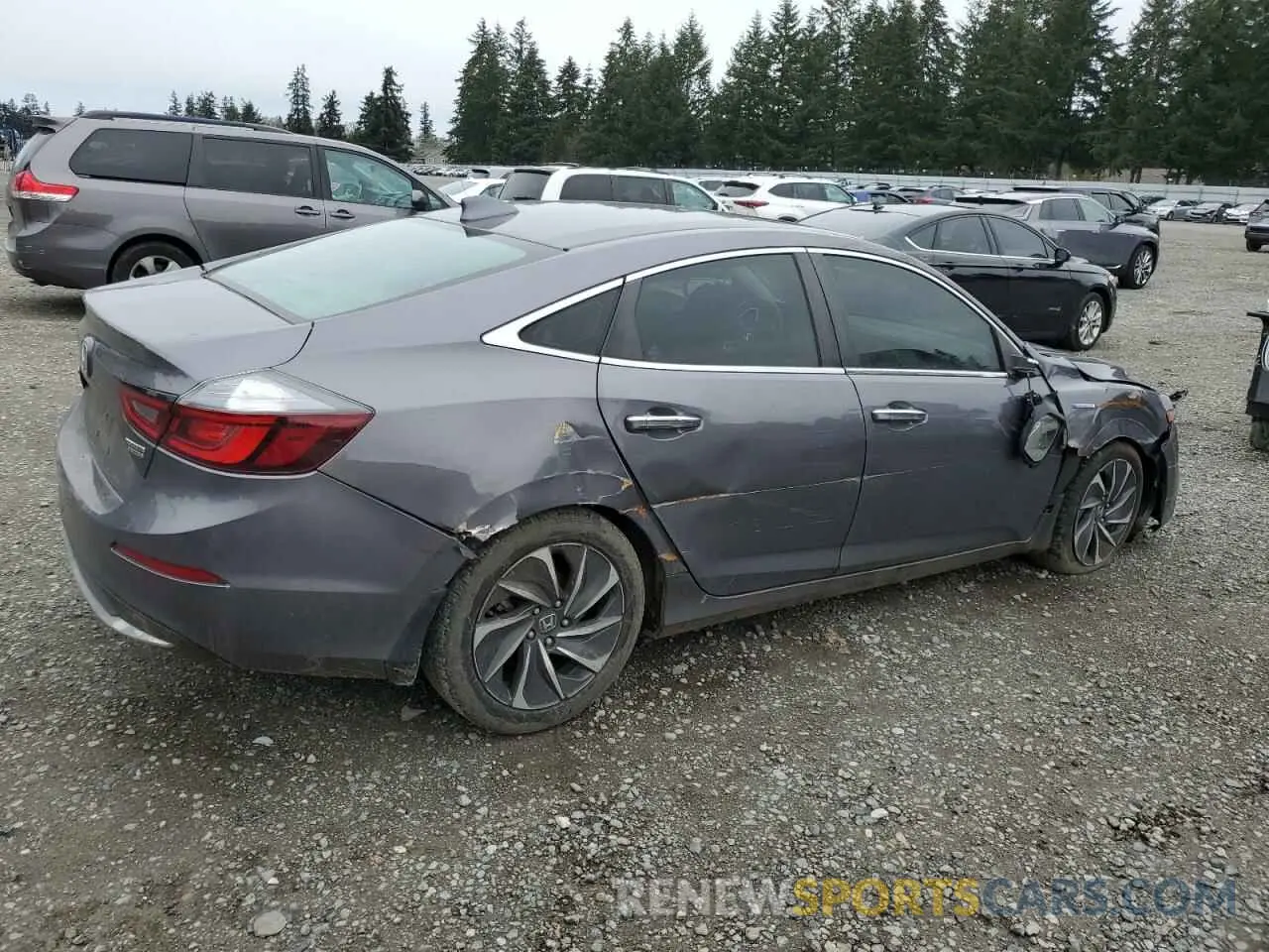 3 Фотография поврежденного автомобиля 19XZE4F98KE003082 HONDA INSIGHT 2019