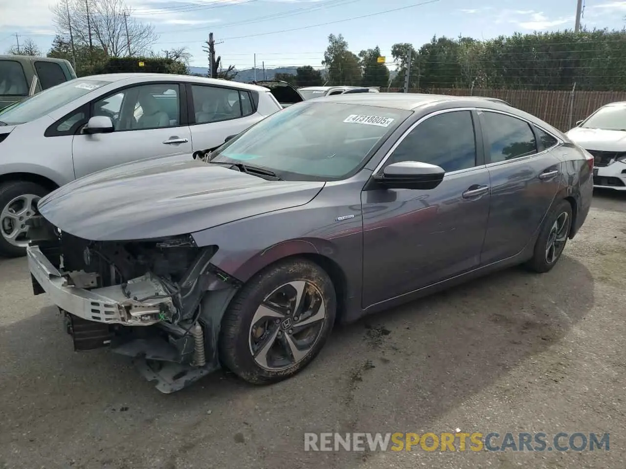1 Photograph of a damaged car 19XZE4F50ME000452 HONDA INSIGHT 2021