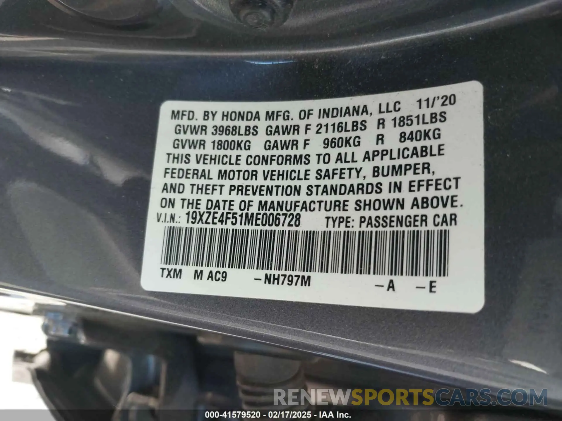 9 Photograph of a damaged car 19XZE4F51ME006728 HONDA INSIGHT 2021