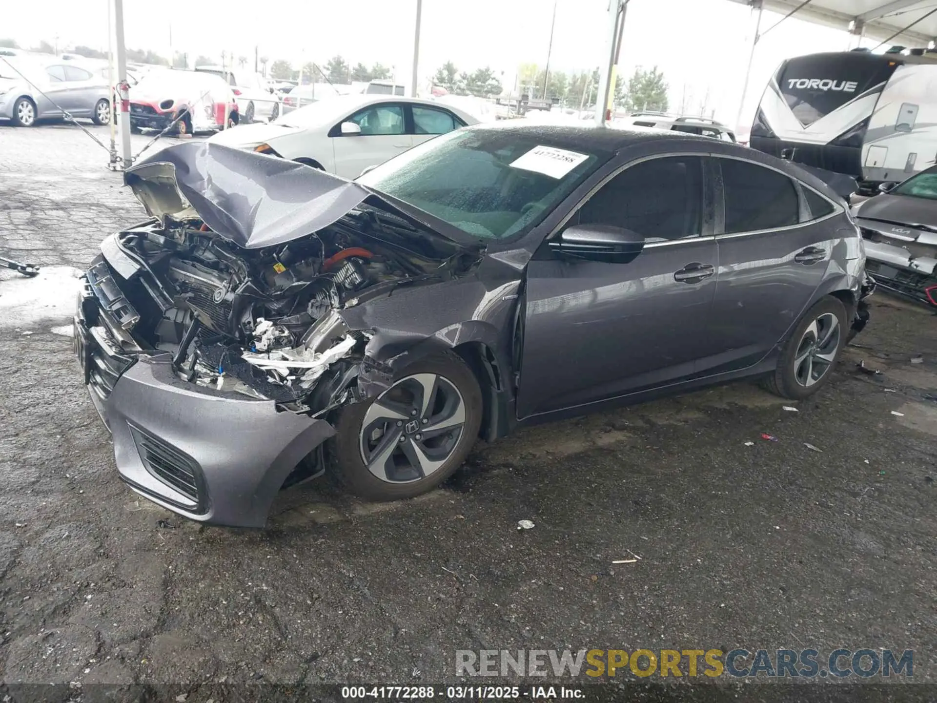 2 Фотография поврежденного автомобиля 19XZE4F52NE009235 HONDA INSIGHT 2022