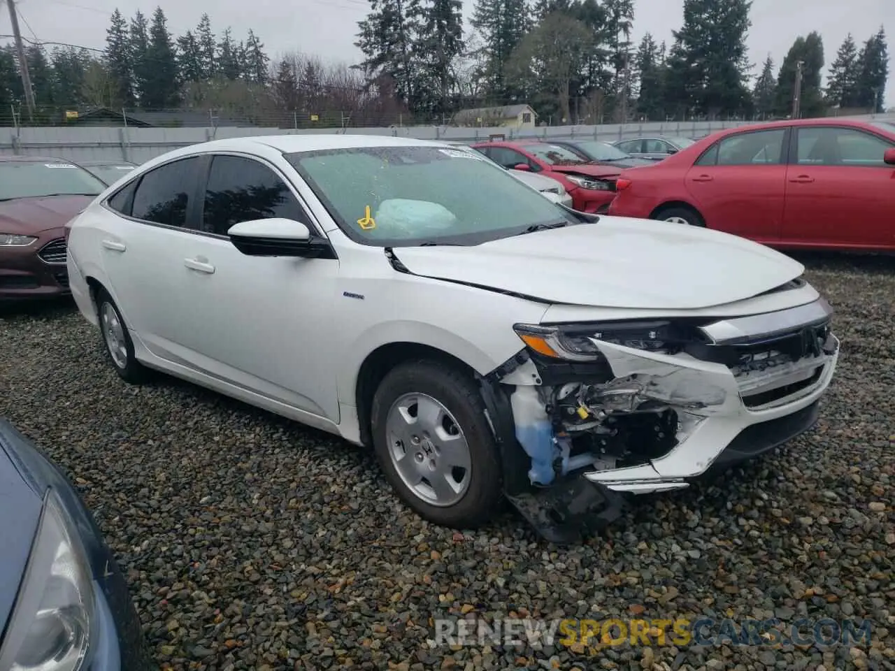 4 Фотография поврежденного автомобиля 19XZE4F53NE005873 HONDA INSIGHT 2022