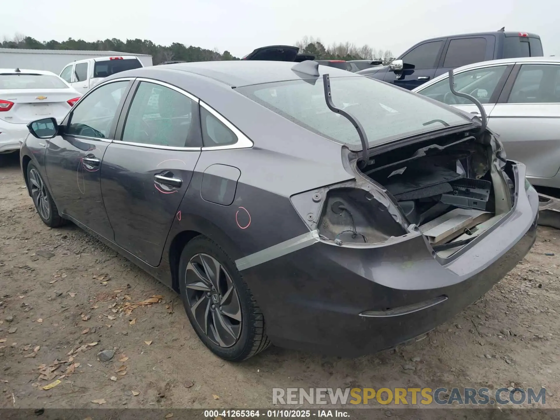 3 Фотография поврежденного автомобиля 19XZE4F90NE005221 HONDA INSIGHT 2022