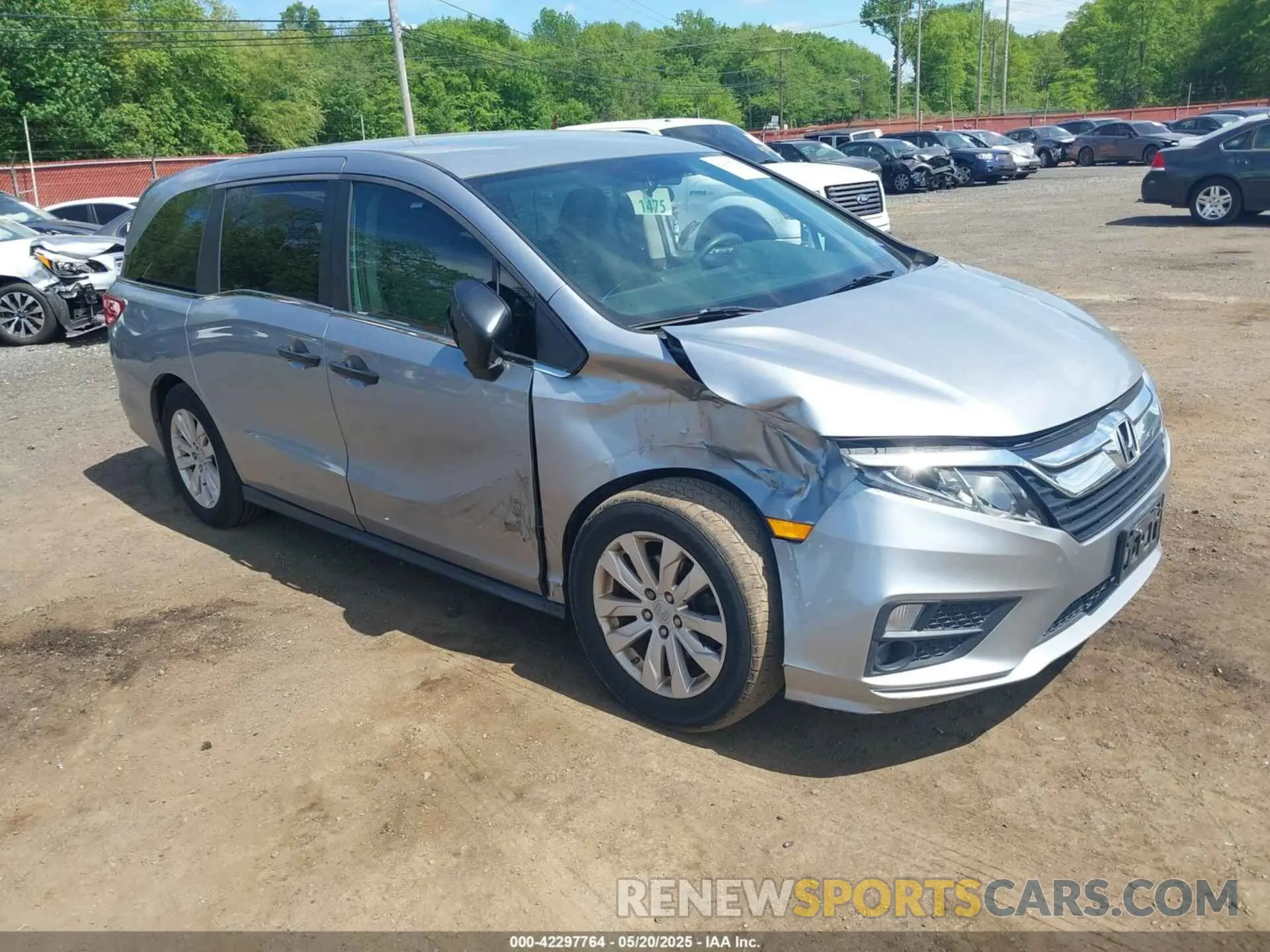 1 Фотография поврежденного автомобиля 5FNRL6H25KB022751 HONDA ODYSSEY 2019