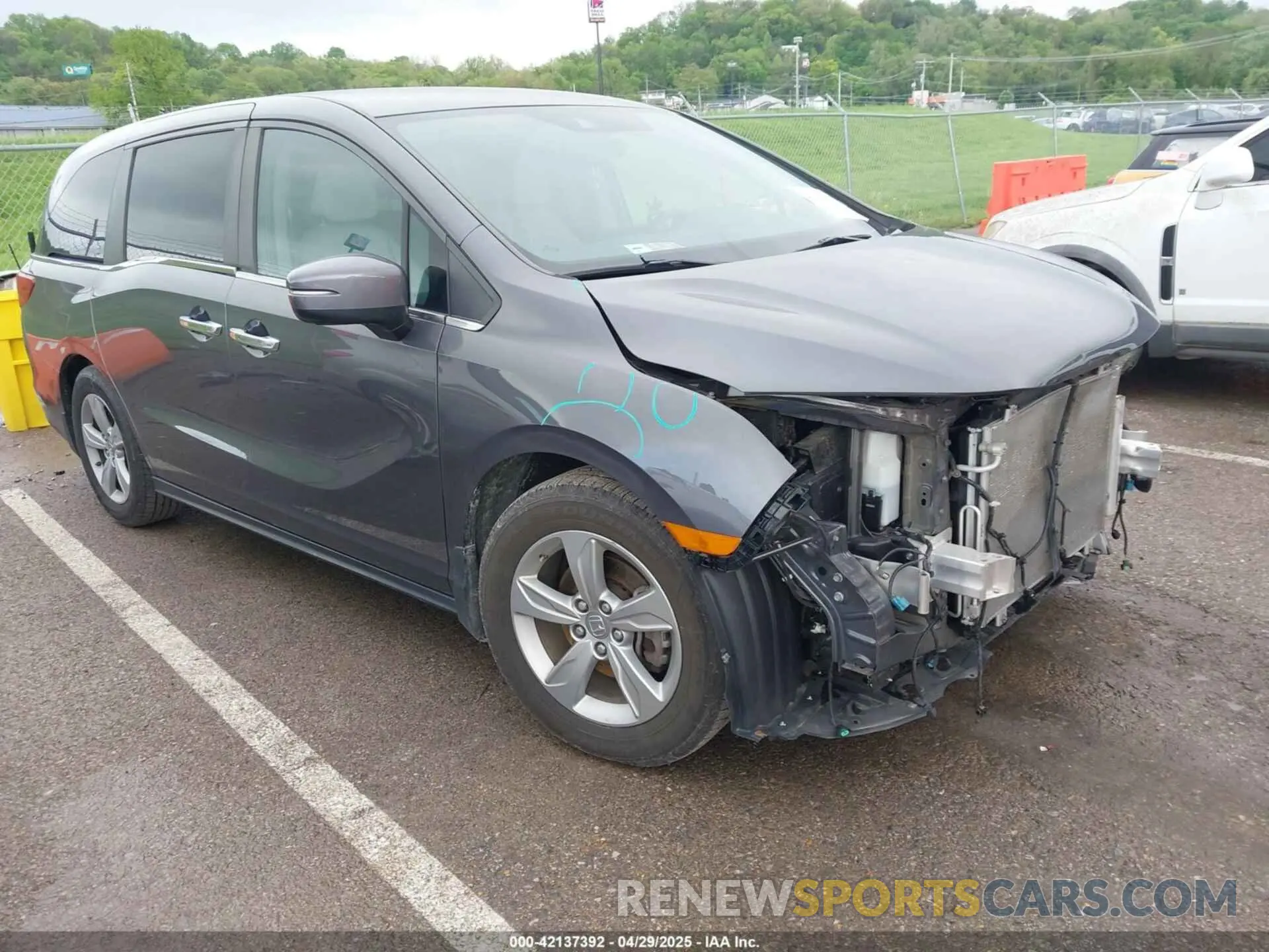 1 Фотография поврежденного автомобиля 5FNRL6H54KB096866 HONDA ODYSSEY 2019