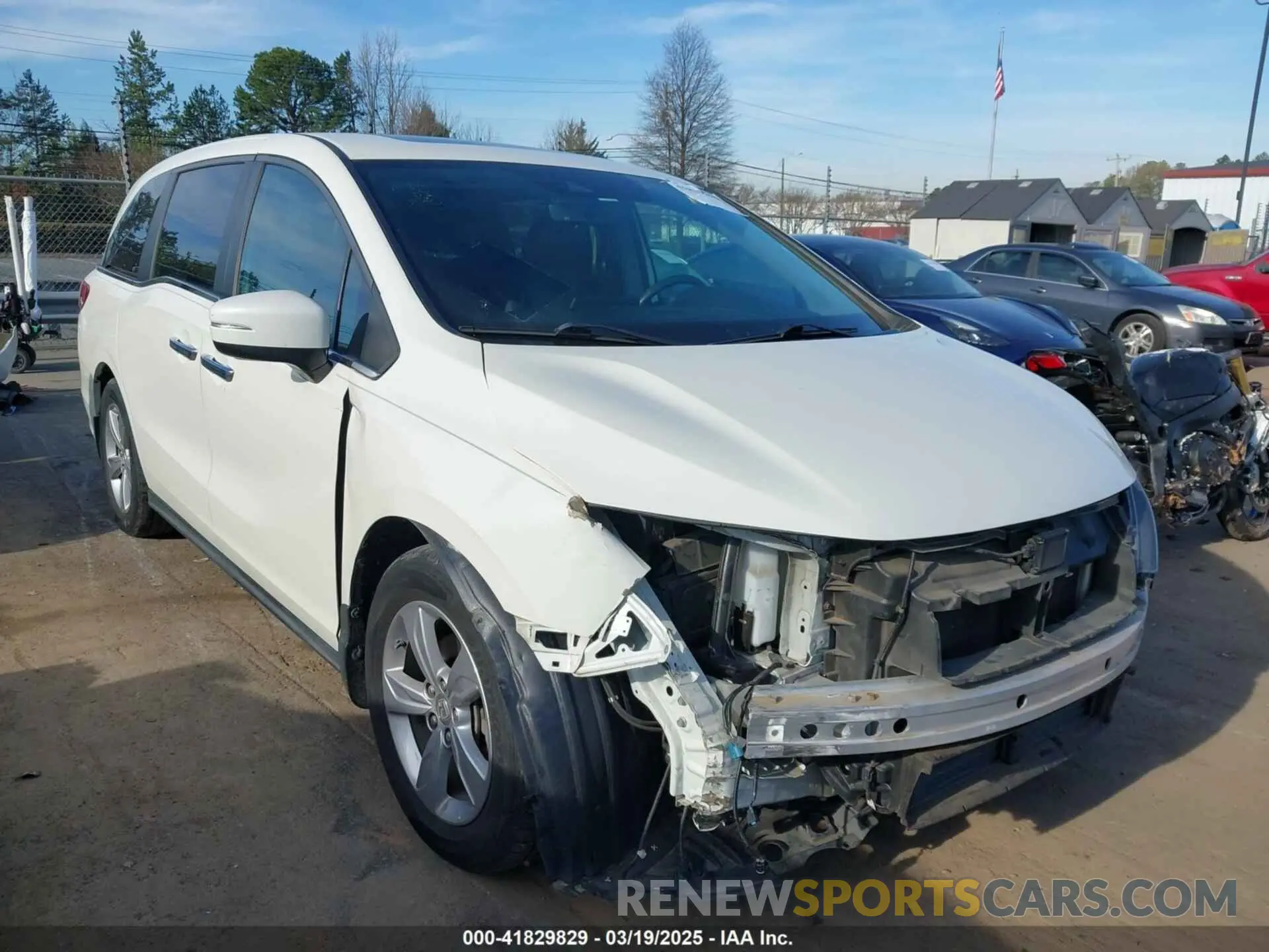 1 Фотография поврежденного автомобиля 5FNRL6H76KB090410 HONDA ODYSSEY 2019