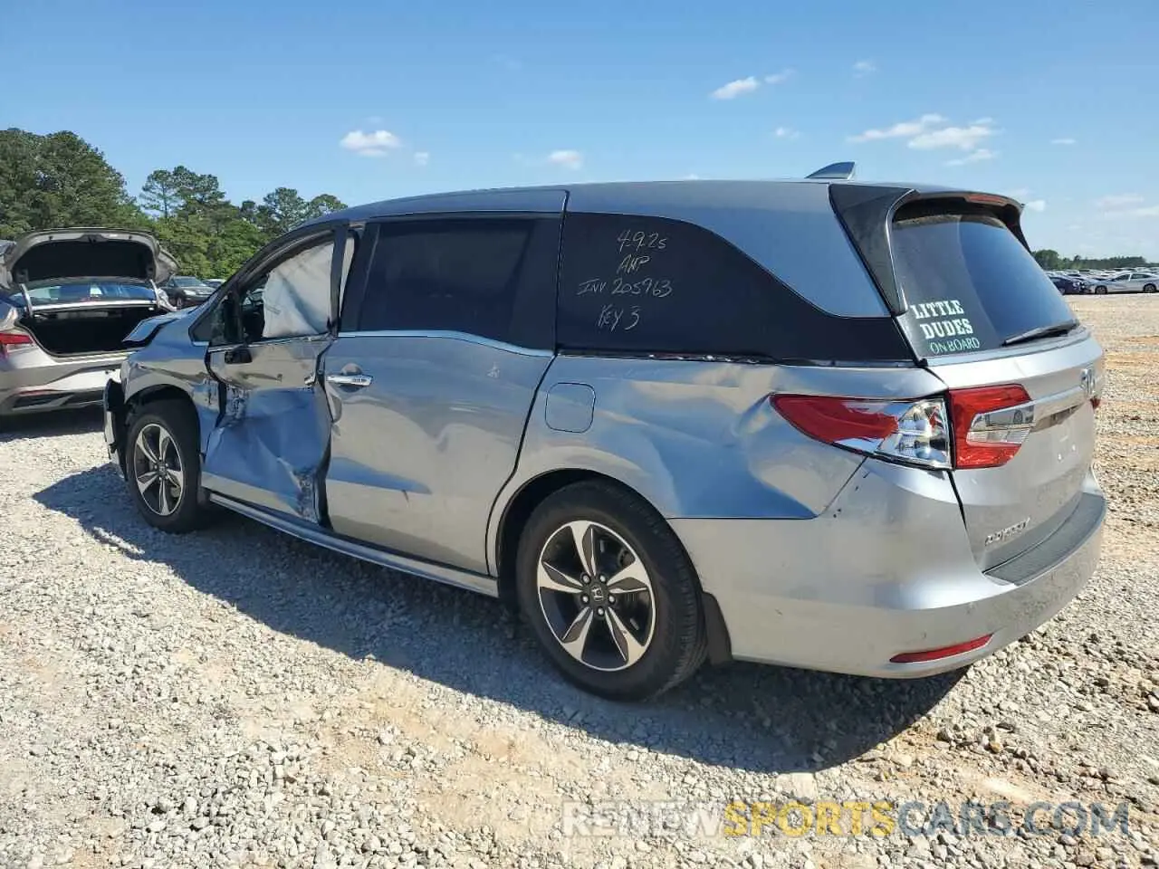 2 Photograph of a damaged car 5FNRL6H86KB061658 HONDA ODYSSEY 2019