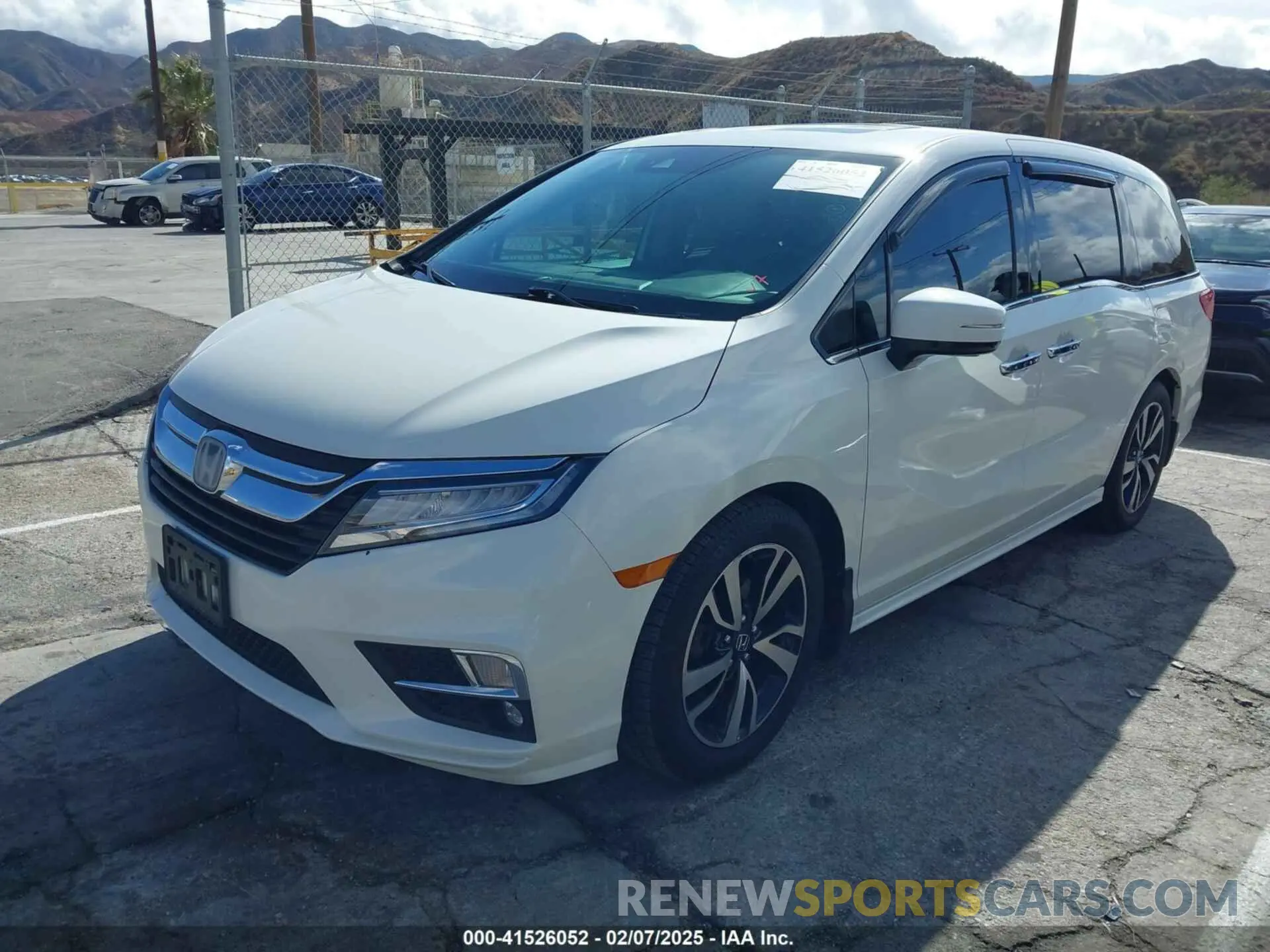 2 Photograph of a damaged car 5FNRL6H91KB105655 HONDA ODYSSEY 2019