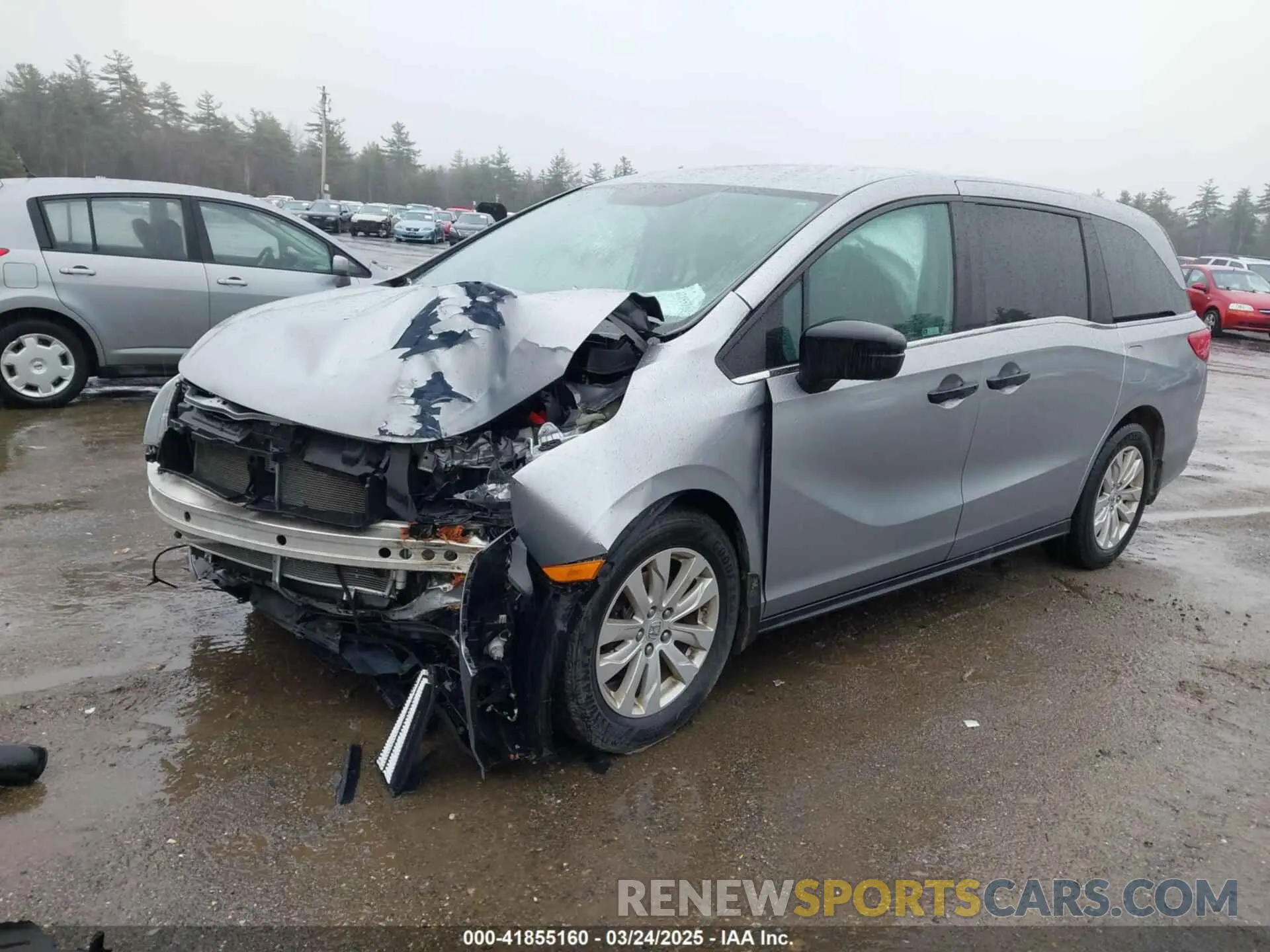 2 Фотография поврежденного автомобиля 5FNRL6H29LB050313 HONDA ODYSSEY 2020