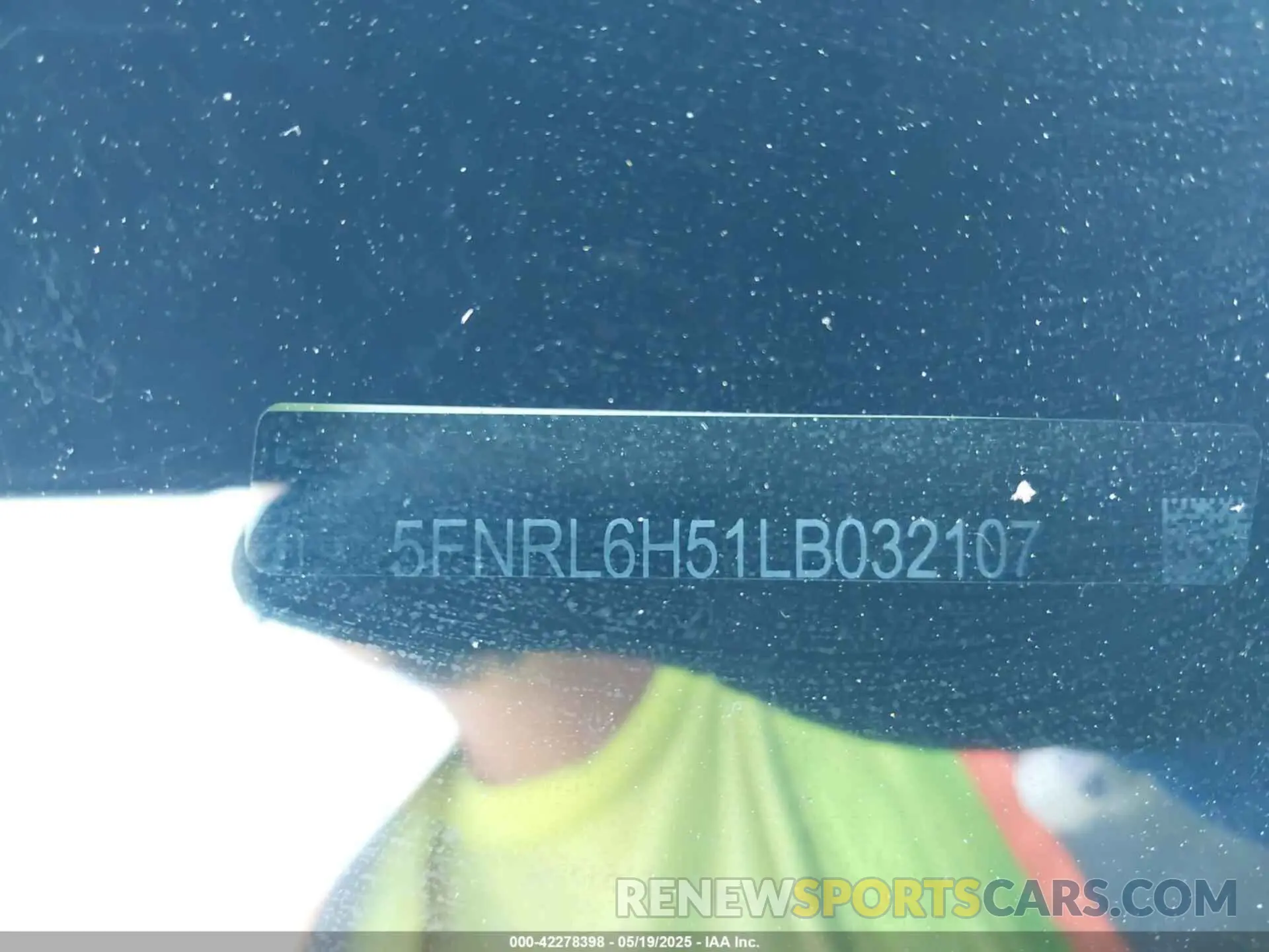 9 Photograph of a damaged car 5FNRL6H51LB032107 HONDA ODYSSEY 2020