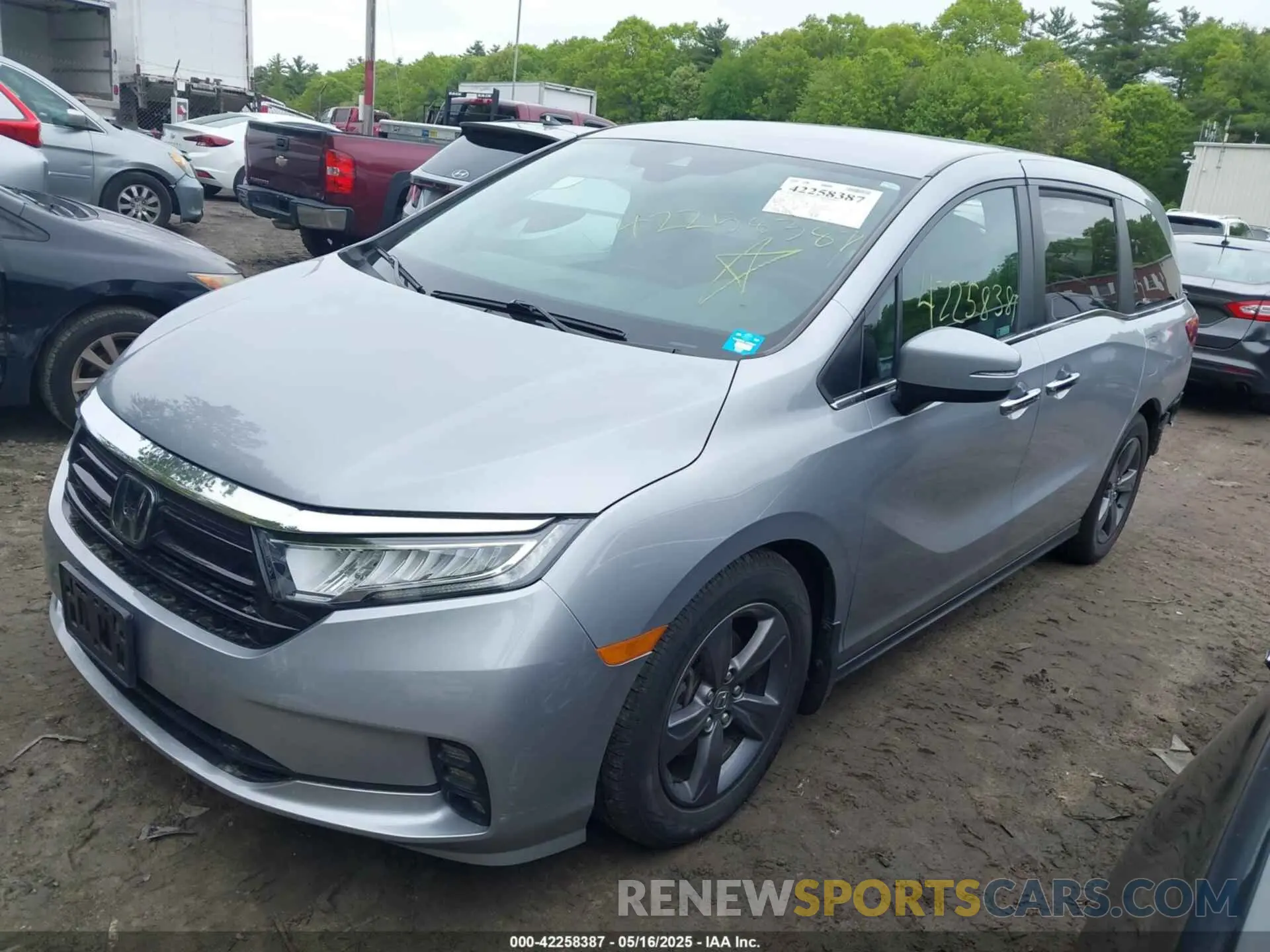 2 Фотография поврежденного автомобиля 5FNRL6H50MB016840 HONDA ODYSSEY 2021
