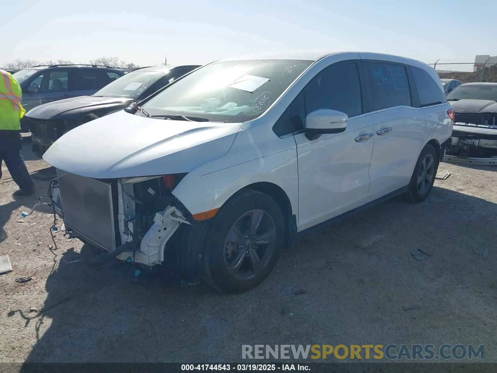 2 Фотография поврежденного автомобиля 5FNRL6H54MB014847 HONDA ODYSSEY 2021
