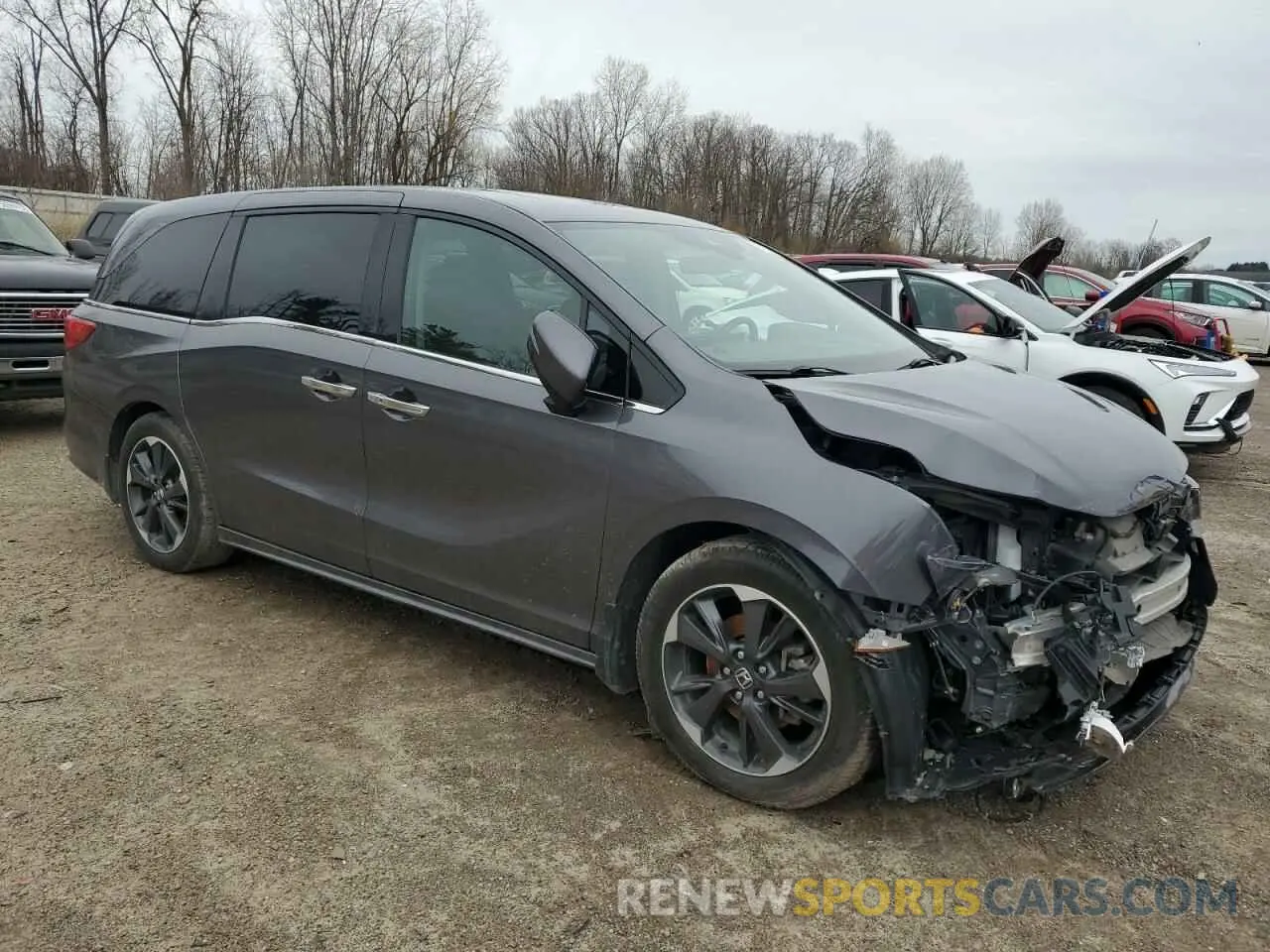 4 Фотография поврежденного автомобиля 5FNRL6H91MB019443 HONDA ODYSSEY 2021