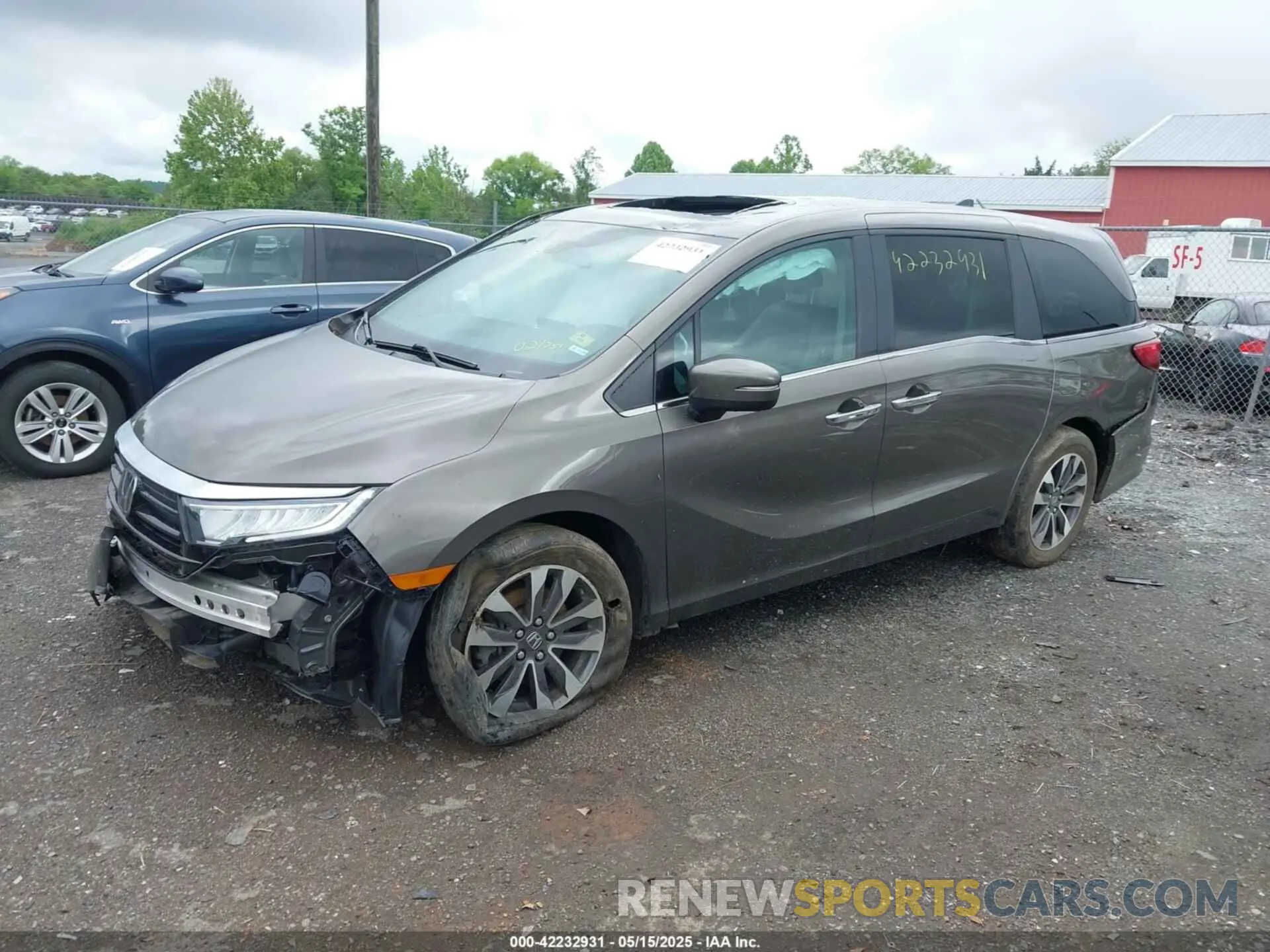 2 Photograph of a damaged car 5FNRL6H70NB021751 HONDA ODYSSEY 2022