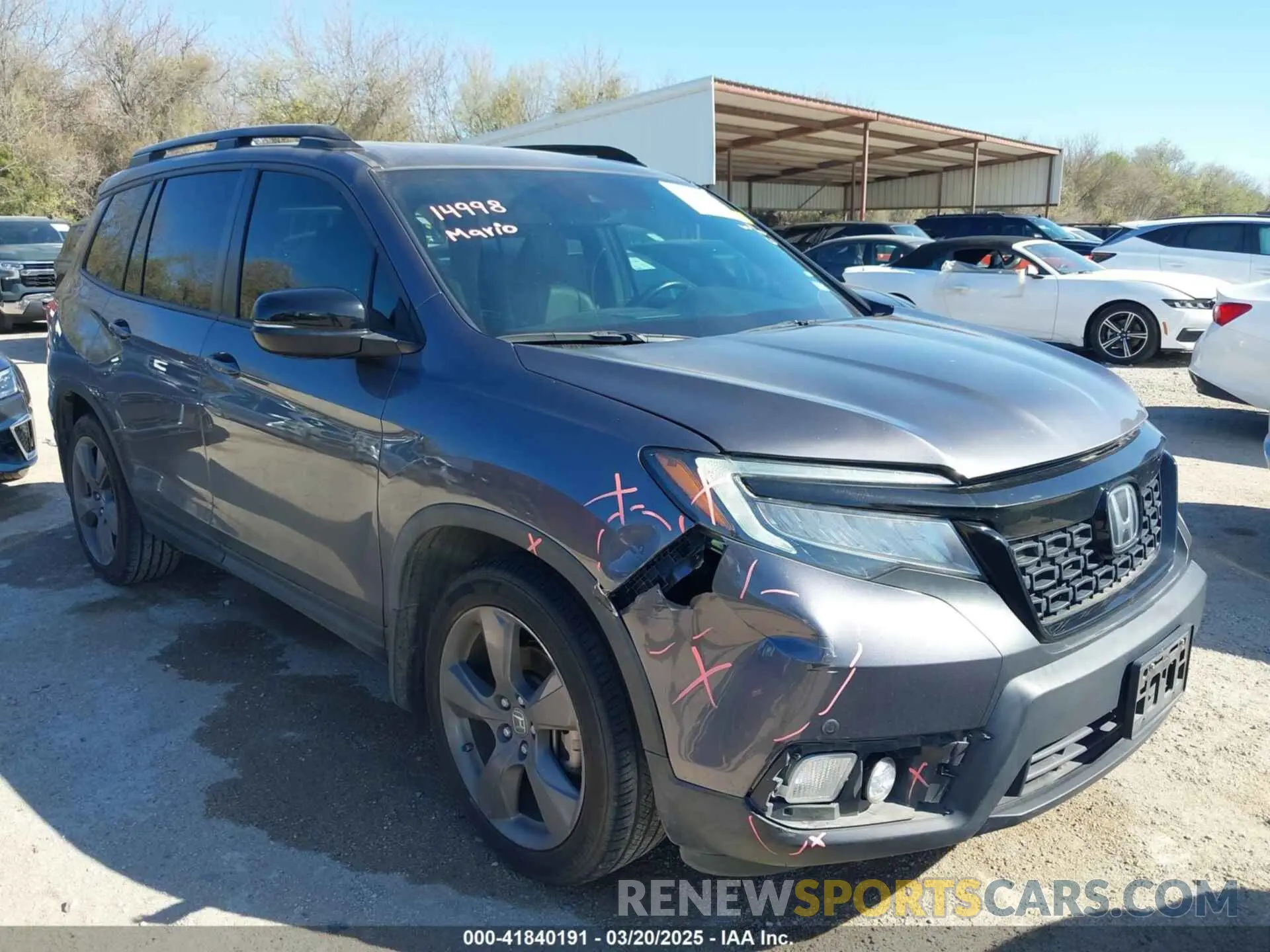 1 Photograph of a damaged car 5FNYF7H94LB004006 HONDA PASSPORT 2020