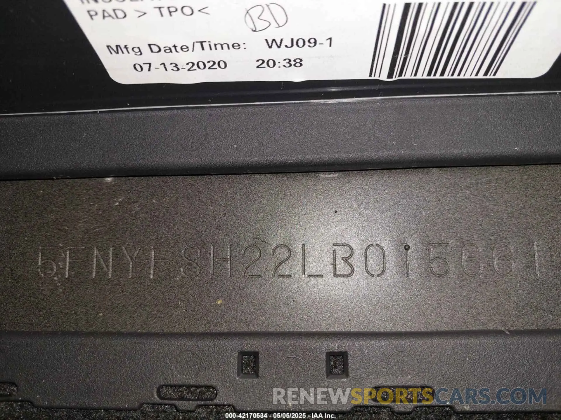 18 Фотография поврежденного автомобиля 5FNYF8H22LB015661 HONDA PASSPORT 2020
