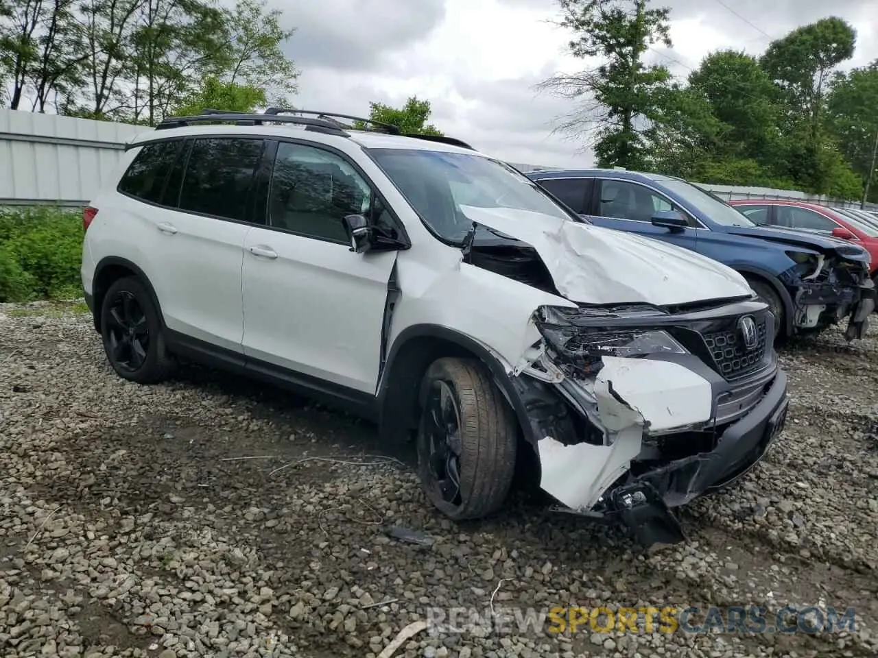 4 Фотография поврежденного автомобиля 5FNYF8H03MB008654 HONDA PASSPORT 2021