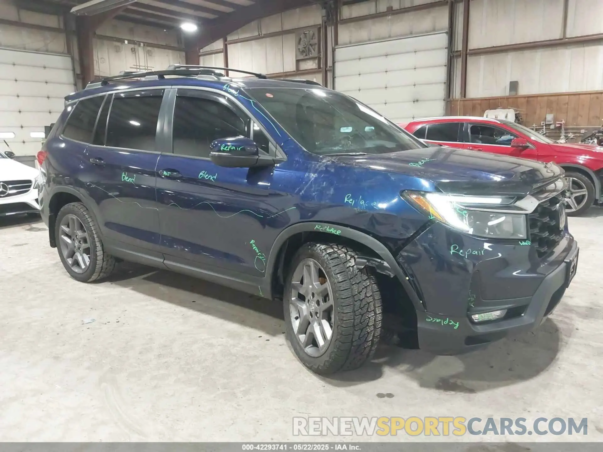 6 Фотография поврежденного автомобиля 5FNYF8H51NB004387 HONDA PASSPORT 2022