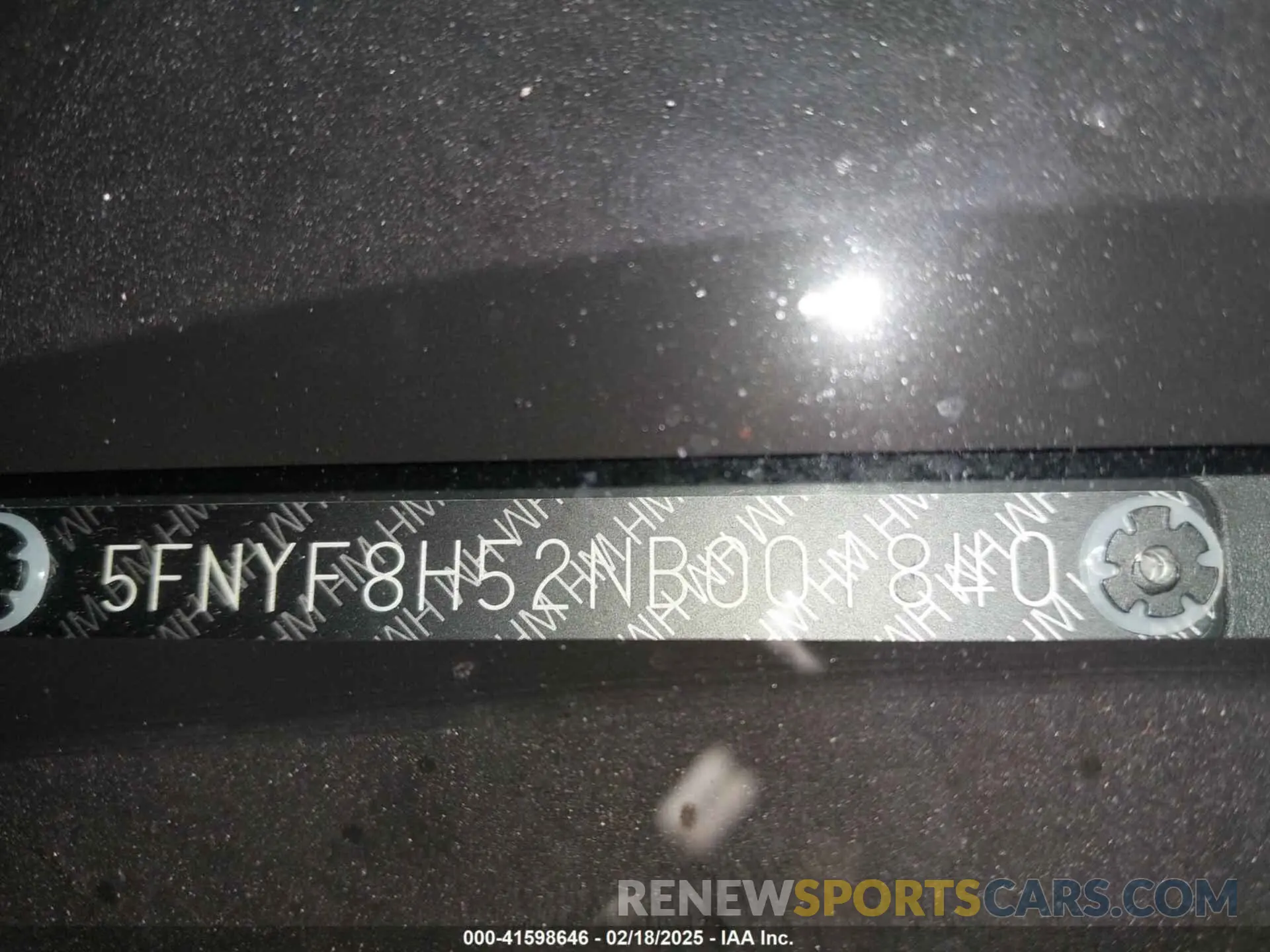 17 Фотография поврежденного автомобиля 5FNYF8H52NB001840 HONDA PASSPORT 2022