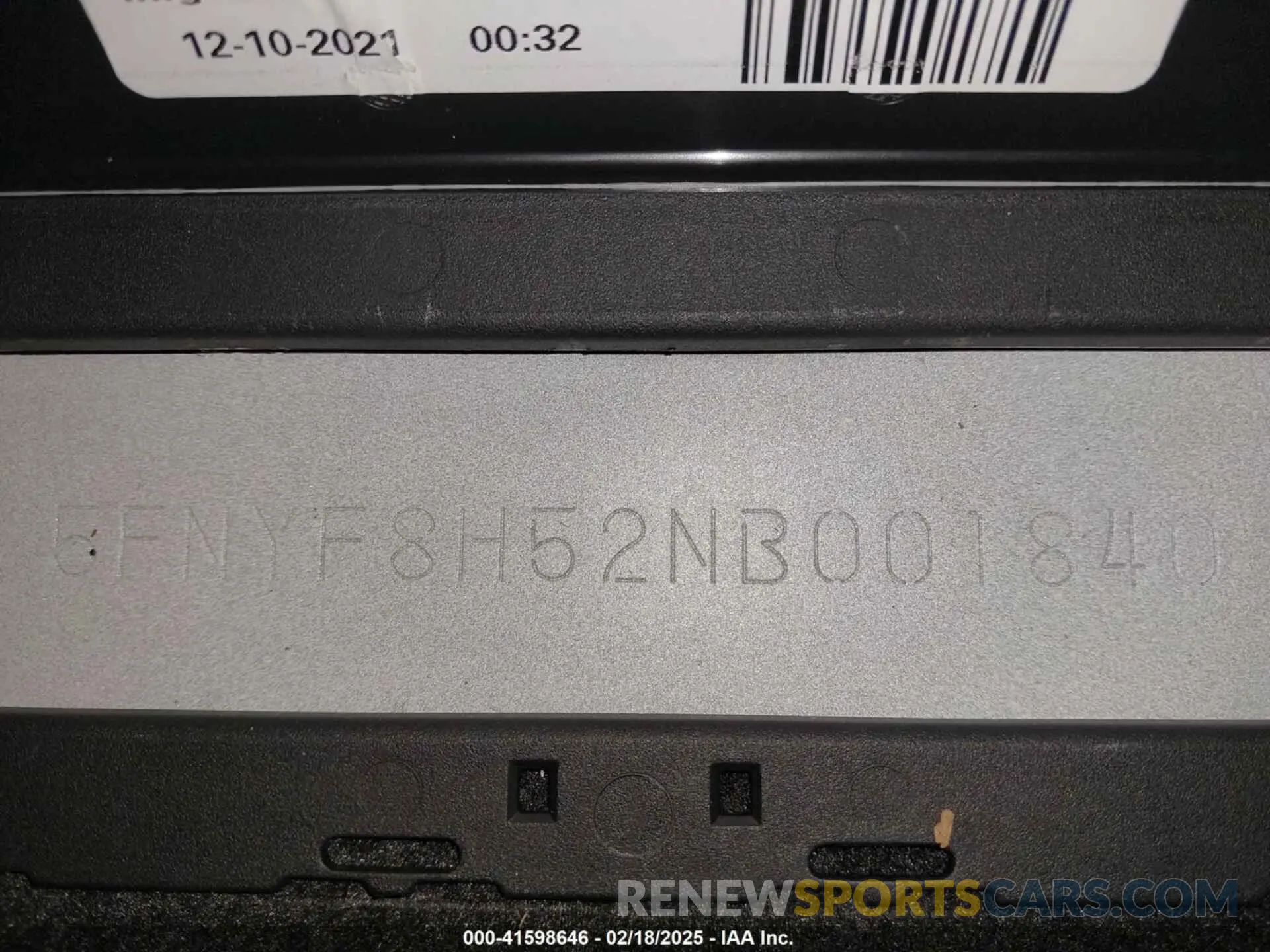 18 Фотография поврежденного автомобиля 5FNYF8H52NB001840 HONDA PASSPORT 2022