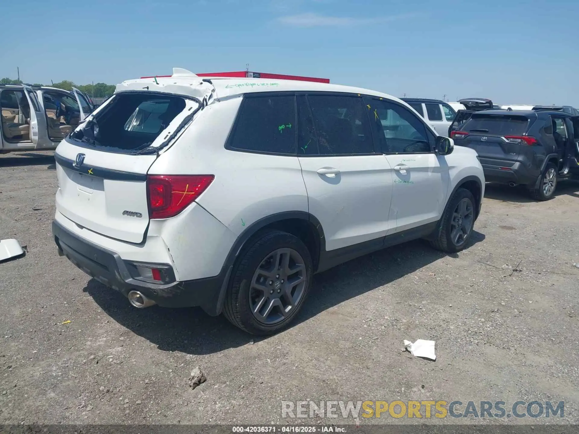 4 Photograph of a damaged car 5FNYF8H57PB006499 HONDA PASSPORT 2023