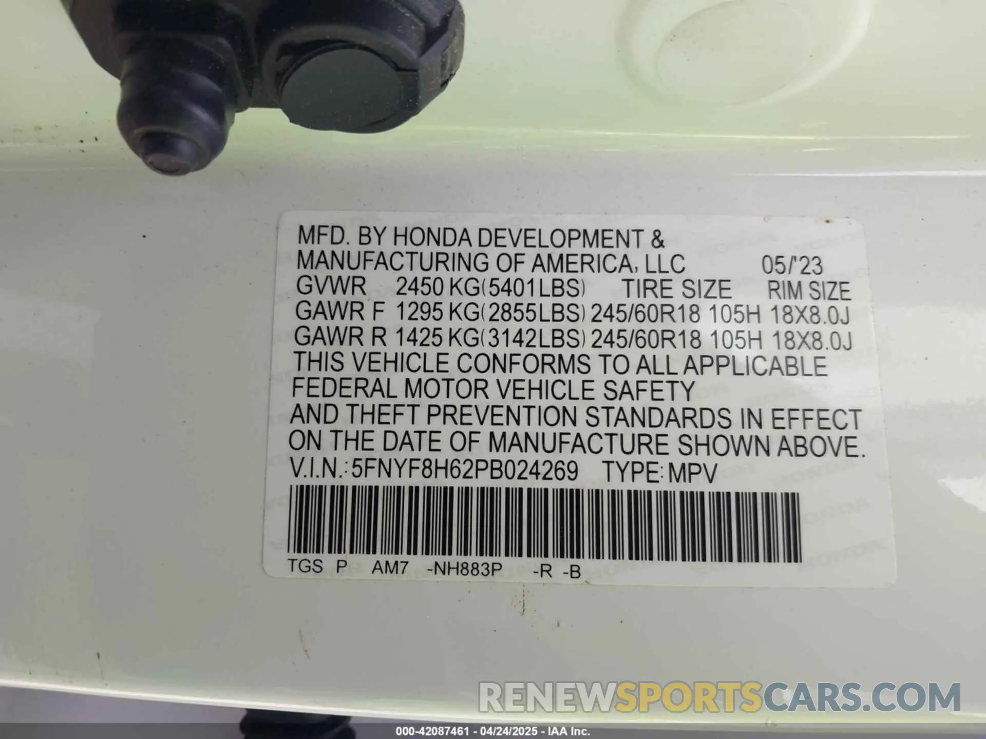 9 Photograph of a damaged car 5FNYF8H62PB024269 HONDA PASSPORT 2023