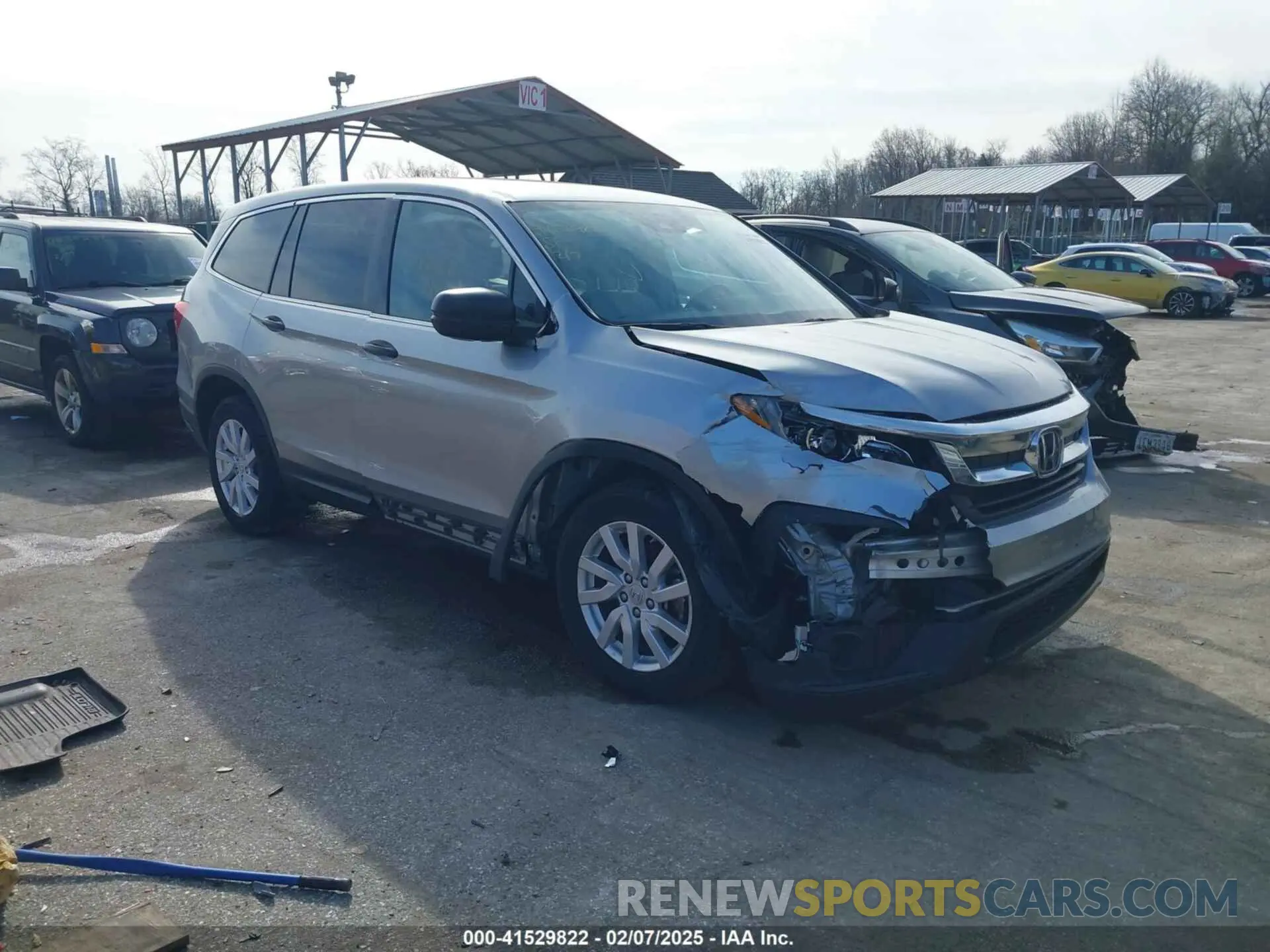 1 Фотография поврежденного автомобиля 5FNYF5H13KB031050 HONDA PILOT 2019