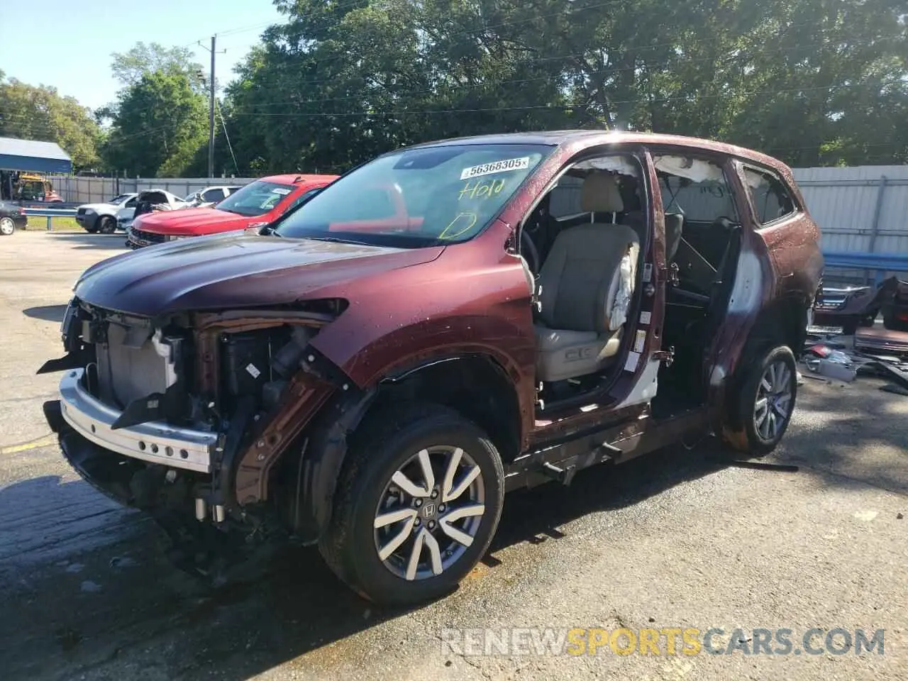 1 Фотография поврежденного автомобиля 5FNYF5H53KB024442 HONDA PILOT 2019