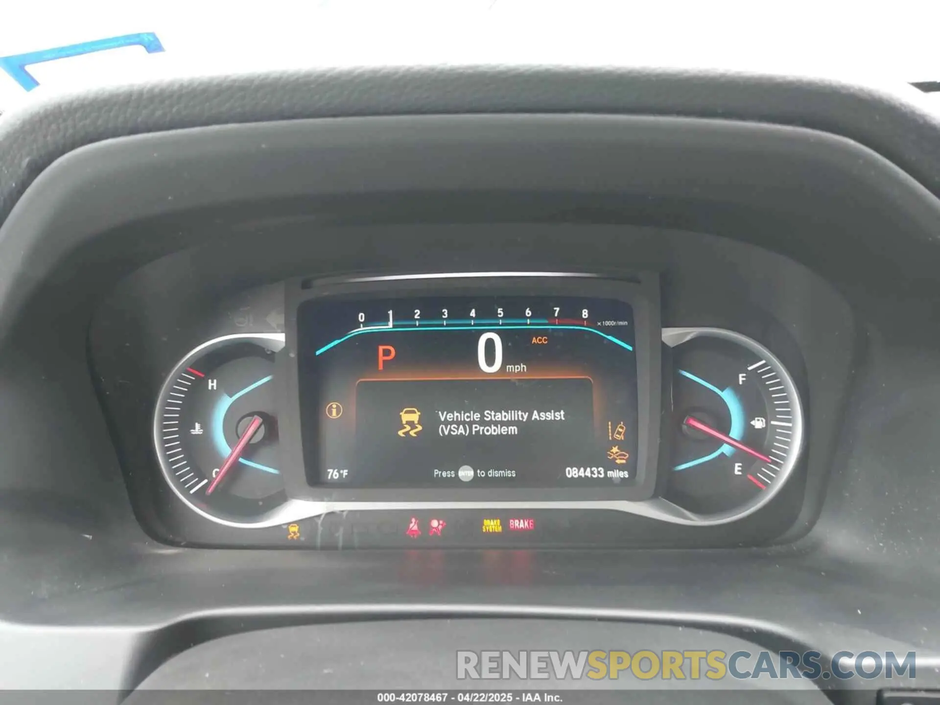 7 Photograph of a damaged car 5FNYF5H95KB033615 HONDA PILOT 2019