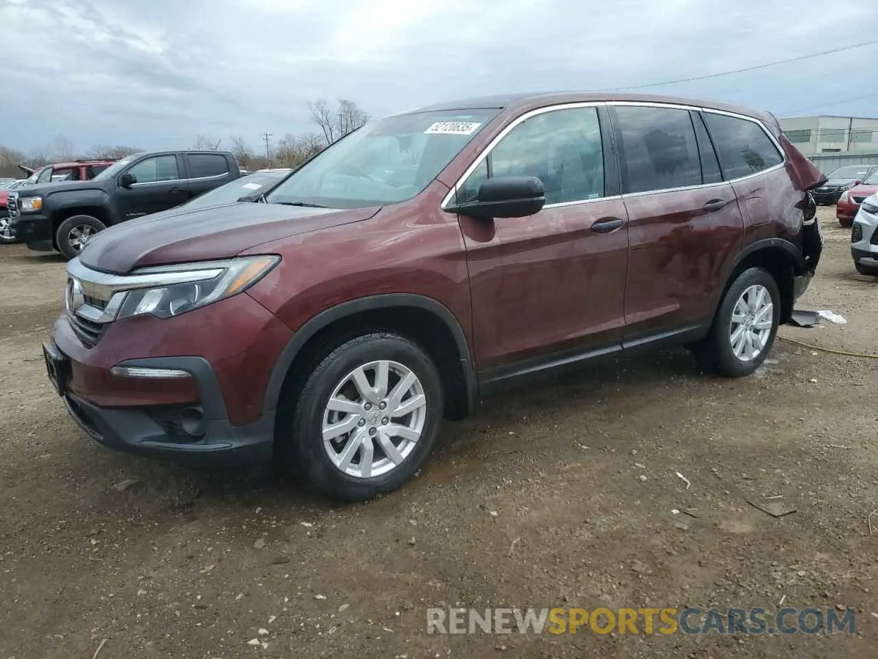 1 Photograph of a damaged car 5FNYF6H12KB075823 HONDA PILOT 2019