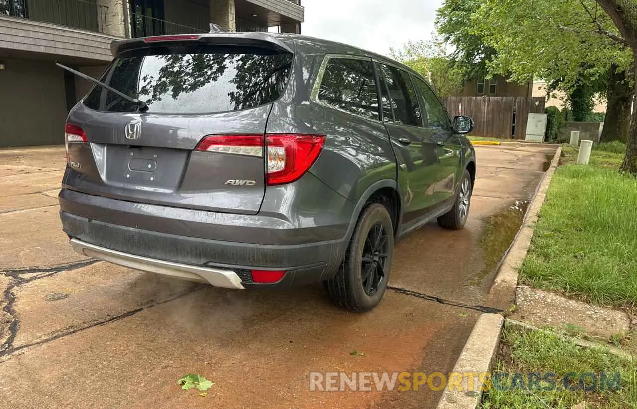 4 Photograph of a damaged car 5FNYF6H32KB020936 HONDA PILOT 2019