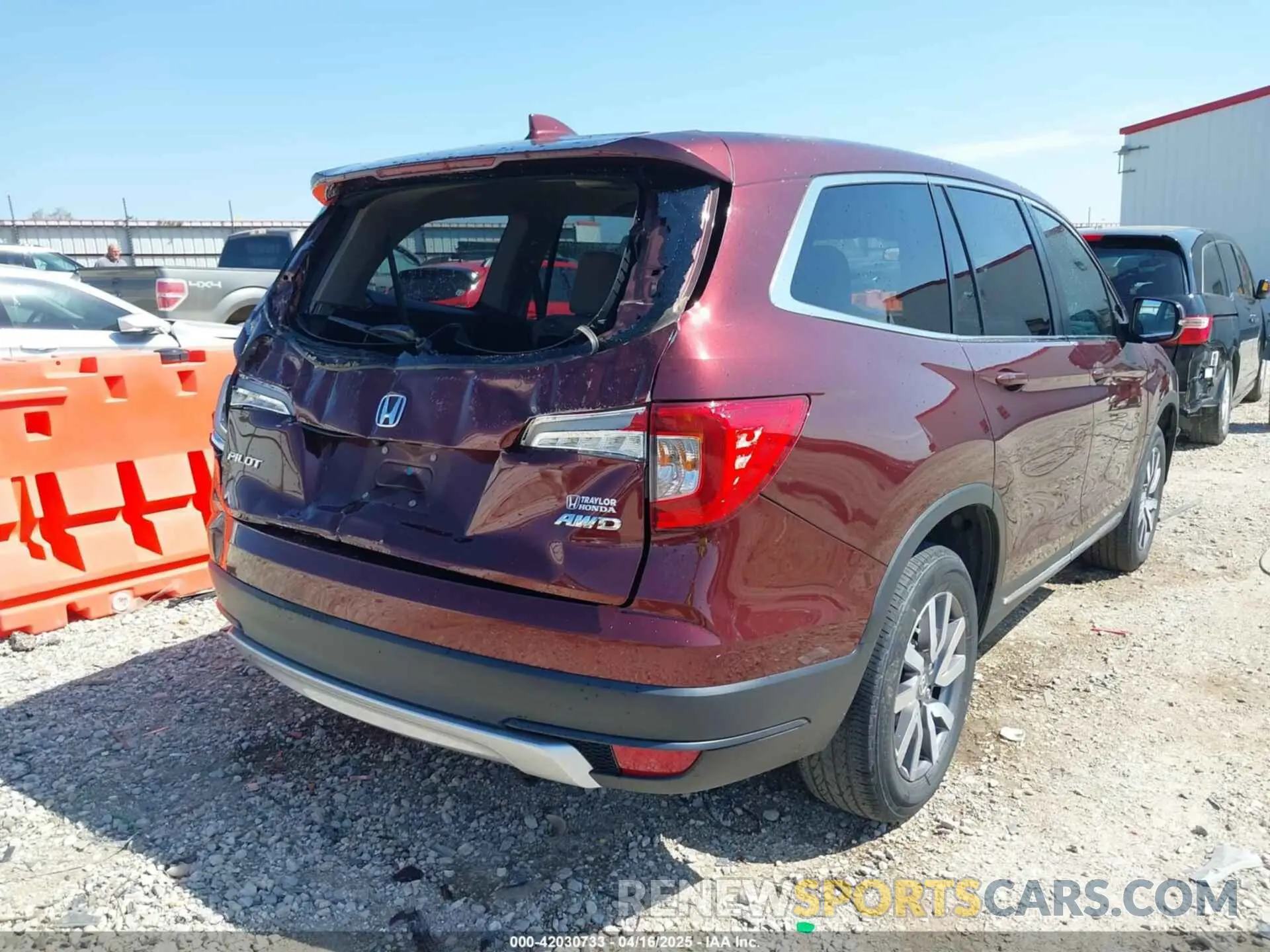 4 Фотография поврежденного автомобиля 5FNYF6H36KB009454 HONDA PILOT 2019