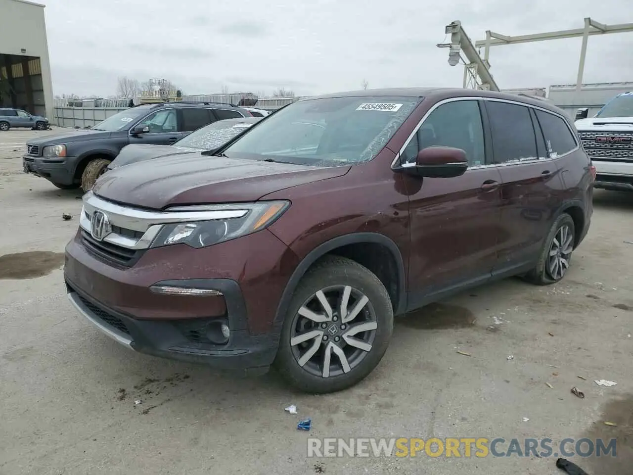 1 Photograph of a damaged car 5FNYF6H41KB016501 HONDA PILOT 2019
