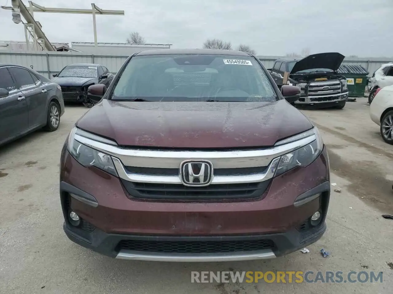 5 Photograph of a damaged car 5FNYF6H41KB016501 HONDA PILOT 2019