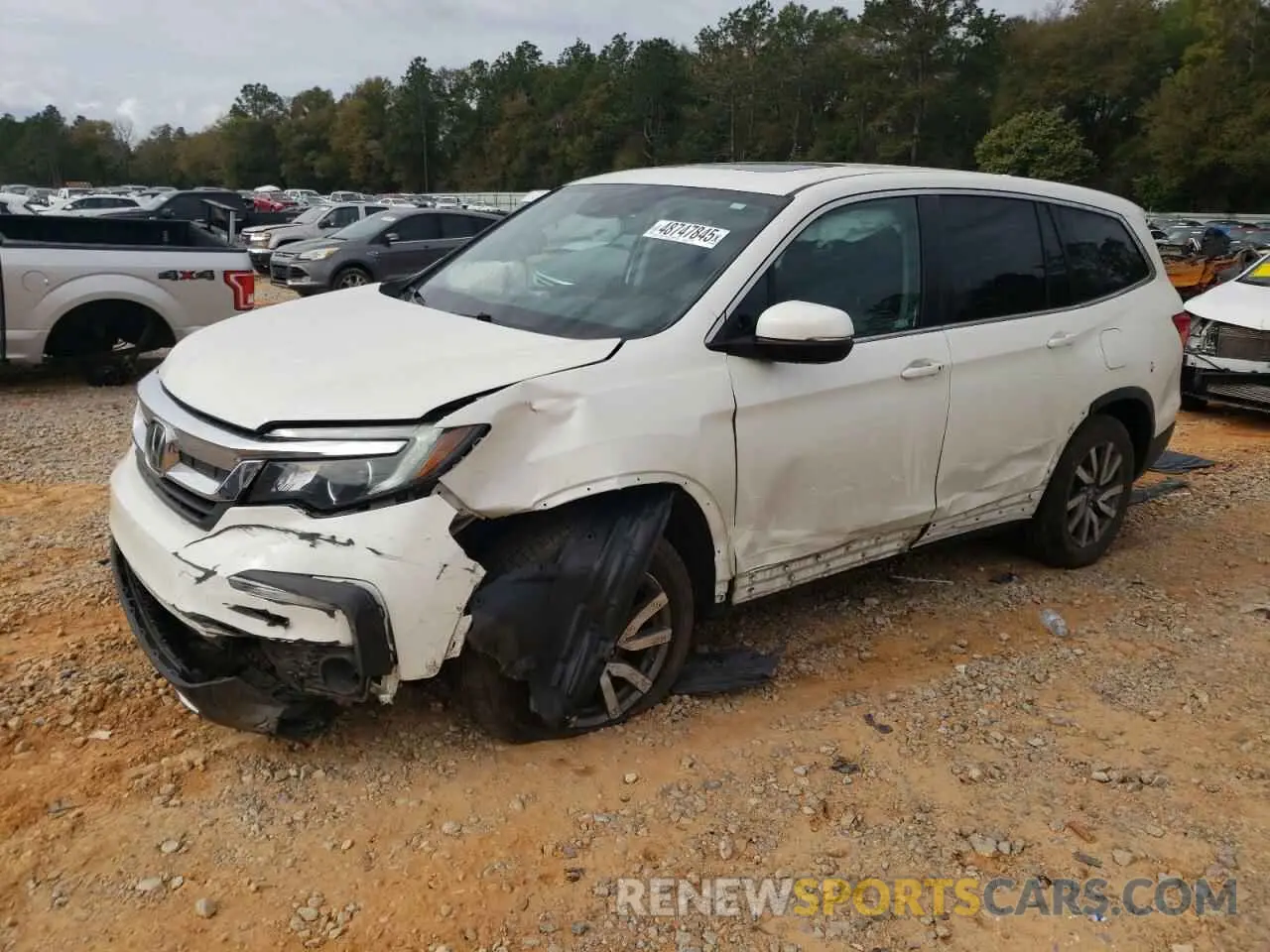 1 Photograph of a damaged car 5FNYF6H51KB046154 HONDA PILOT 2019