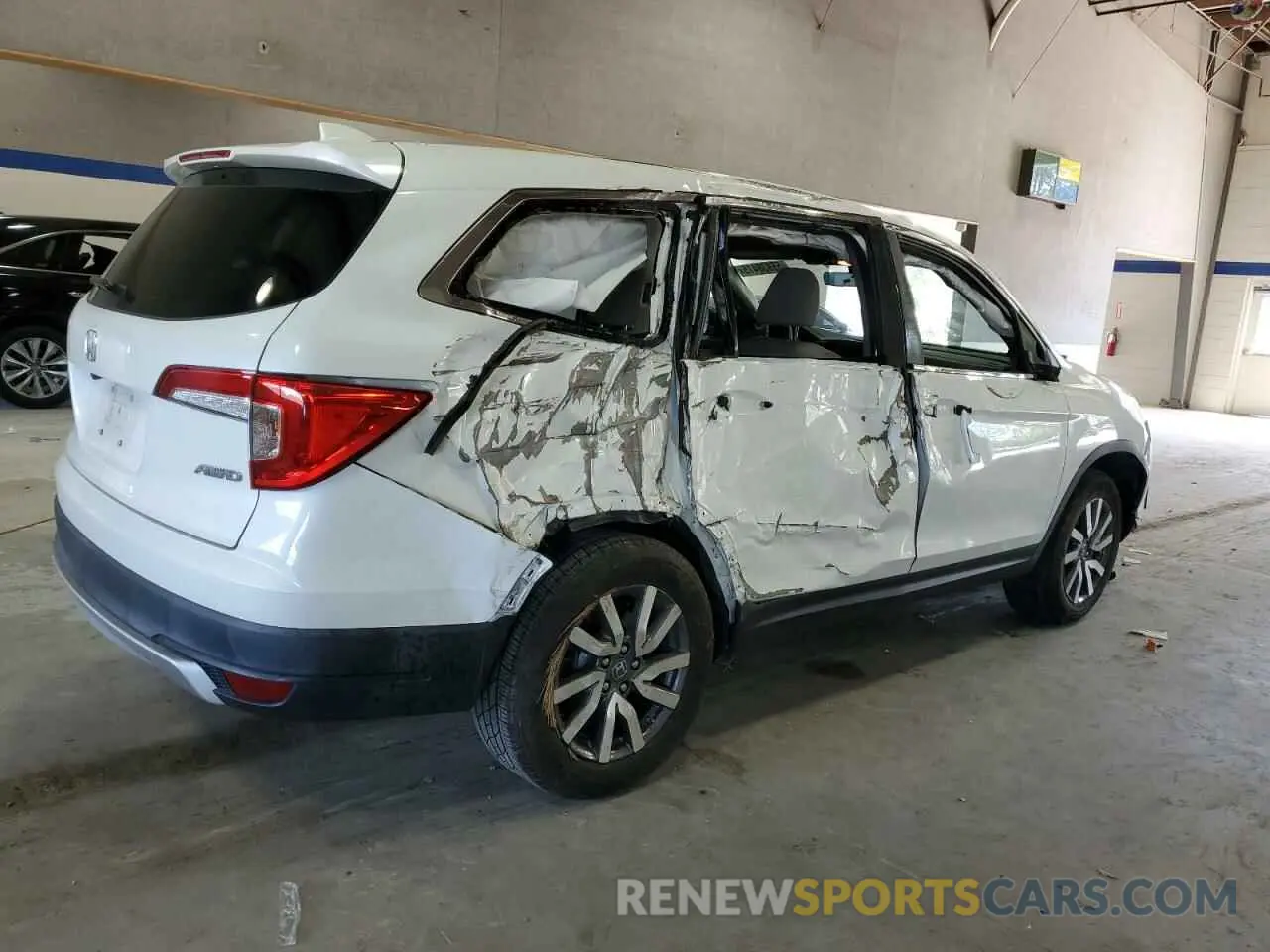 3 Photograph of a damaged car 5FNYF6H55KB080078 HONDA PILOT 2019